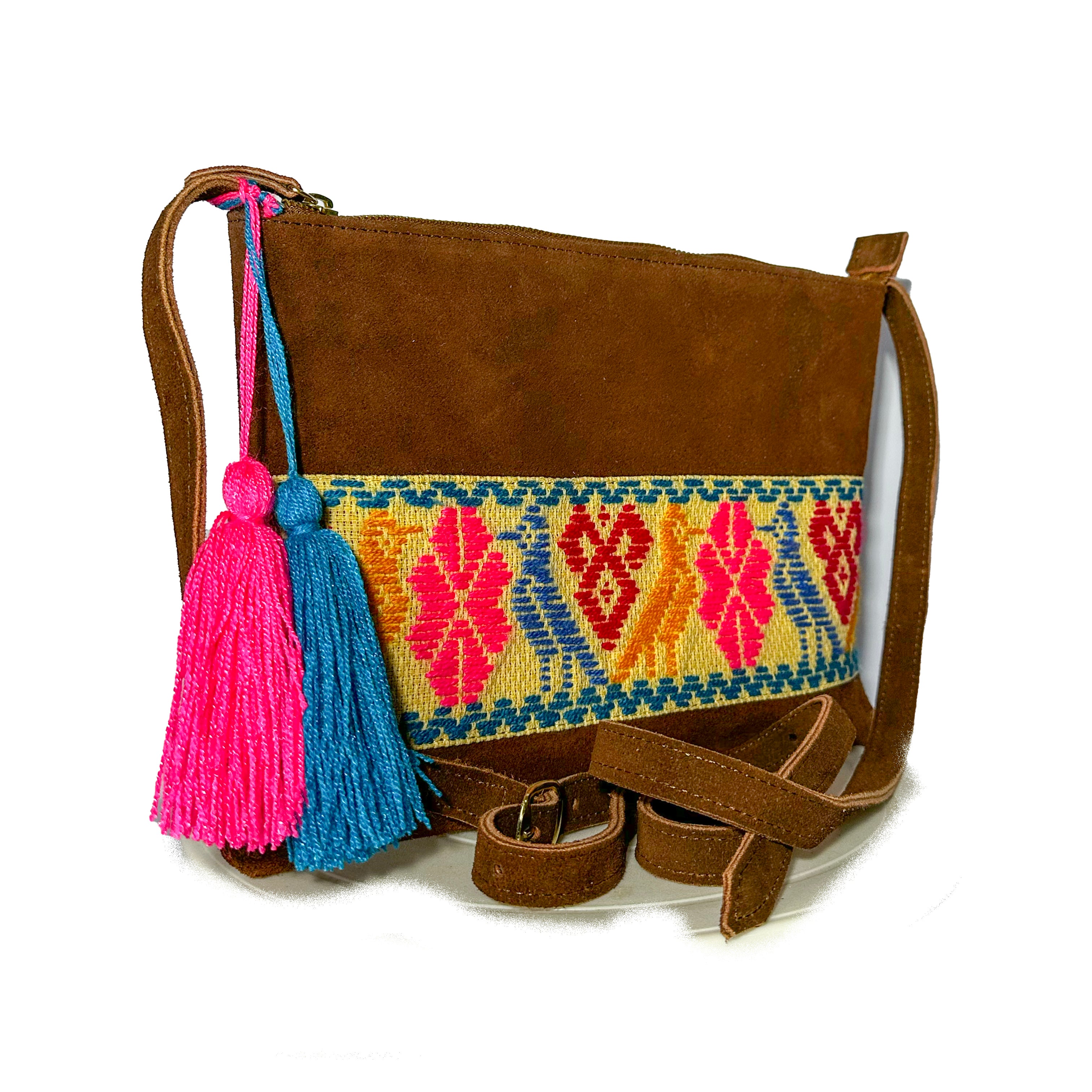 Crossbody Bordado a Mano "Vicenta" – Multicolor – Raízal