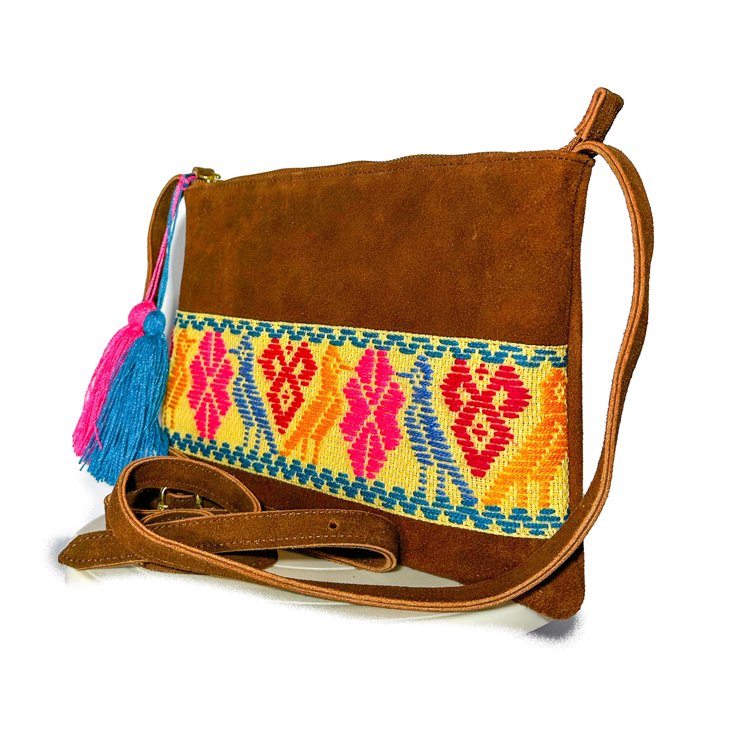 Crossbody Bordado a Mano "Vicenta" – Multicolor – Raízal