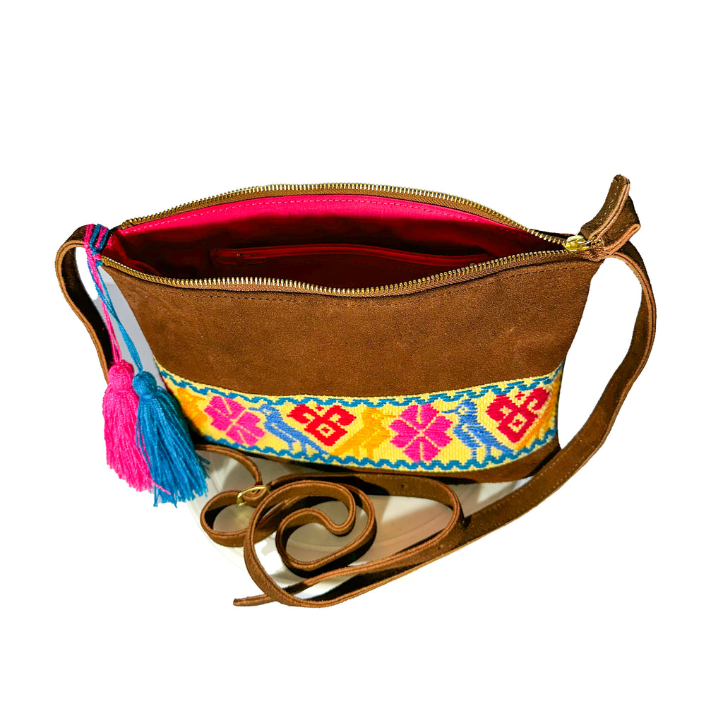 Crossbody Bordado a Mano "Vicenta" – Multicolor – Raízal