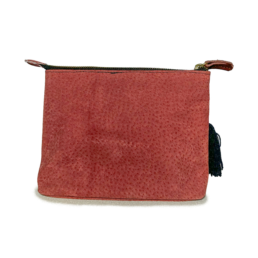 Cosmetiquera Bordado a mano "Cecilia" – Roja – Raízal