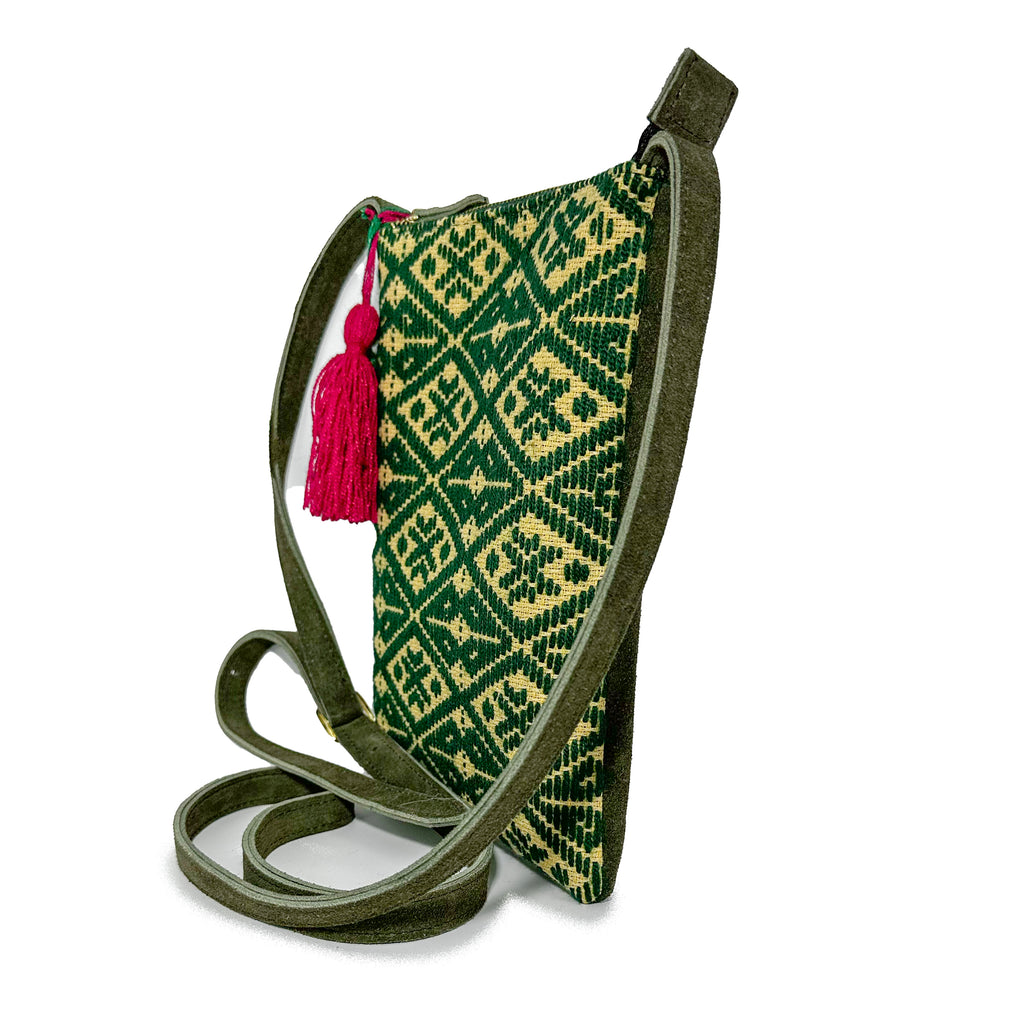 Crossbody Bordado a Mano "Angélica" – Verde – Raízal