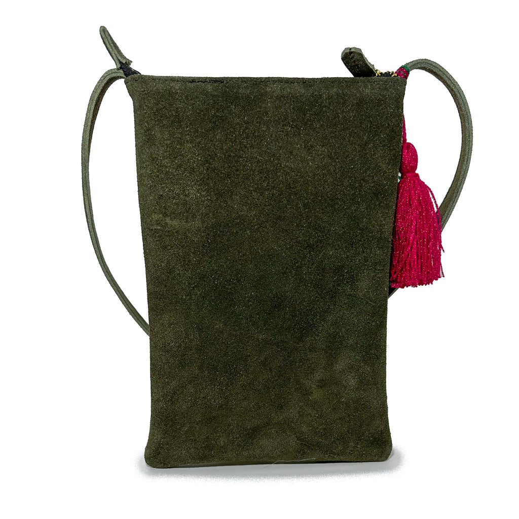 Crossbody Bordado a Mano "Angélica" – Verde – Raízal