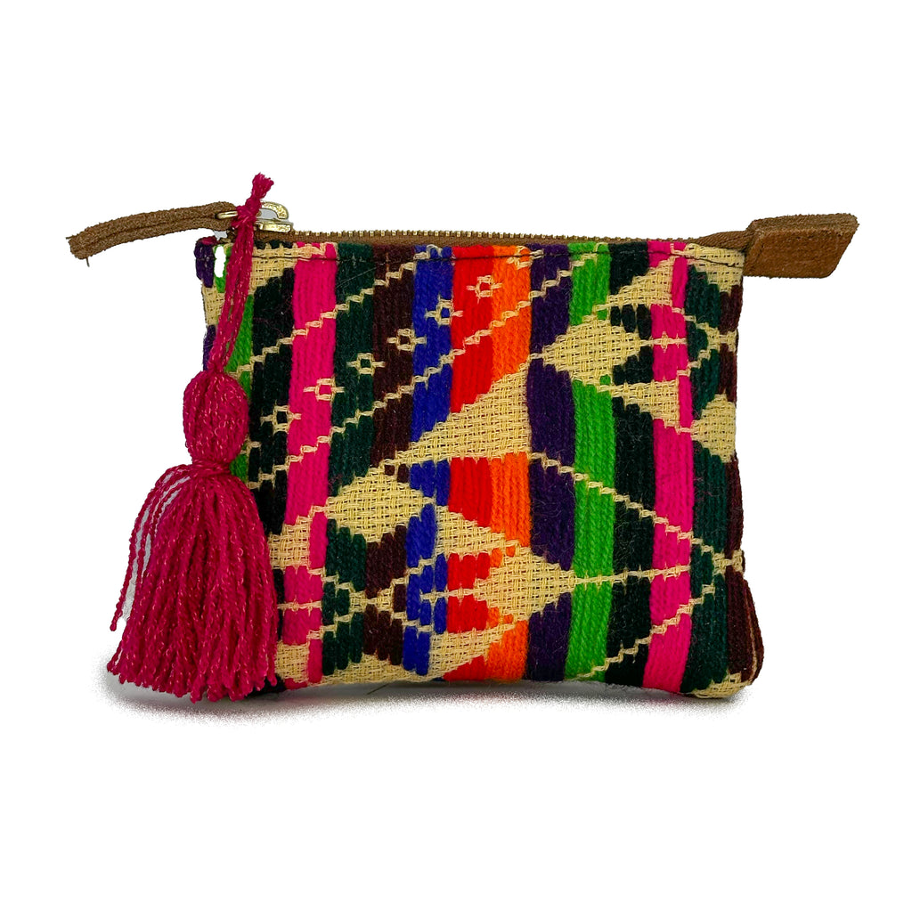 Monedero Bordado a Mano "Elisa" – Multicolor – Raízal