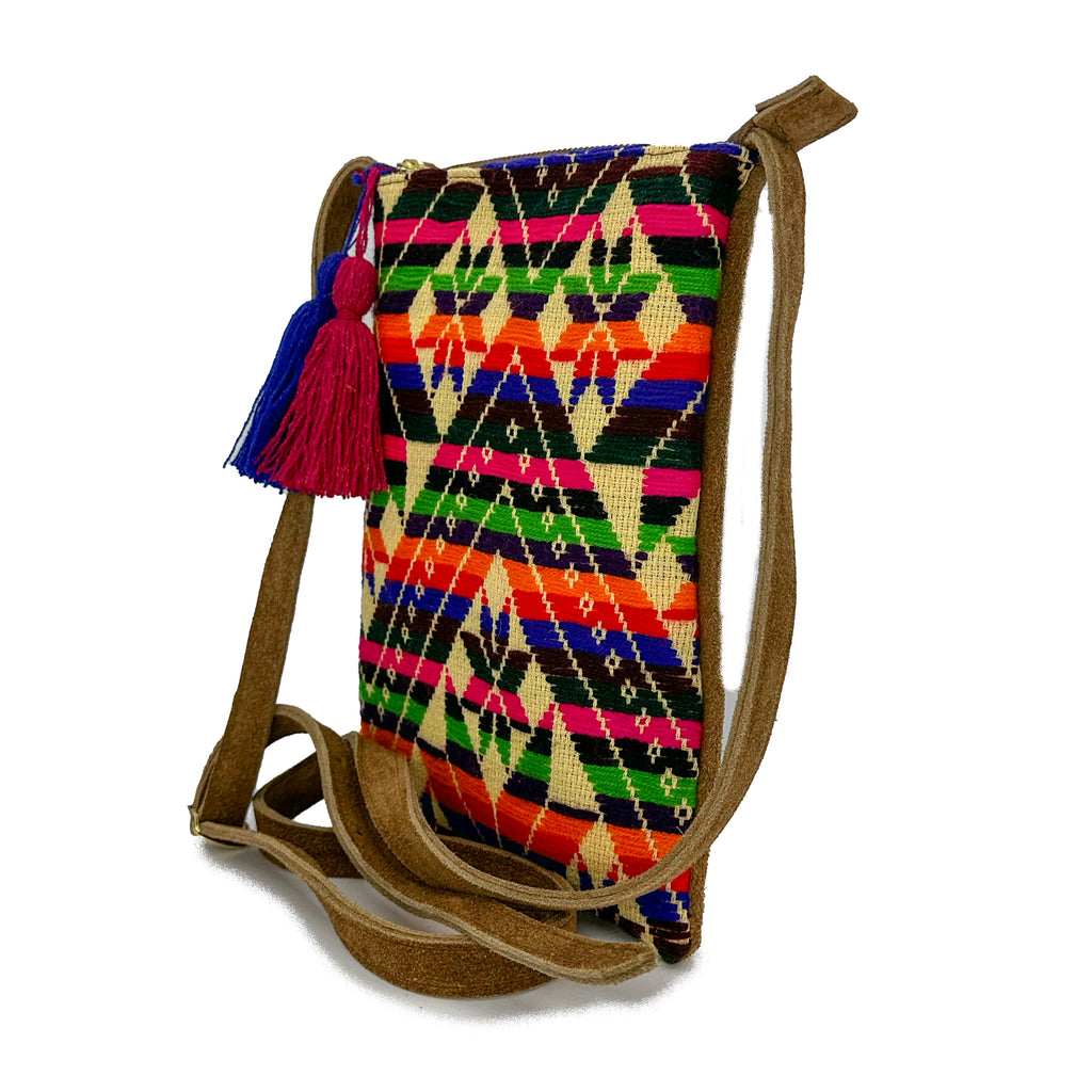 Crossbody Bordado a Mano "Angélica" – Multicolor – Raízal