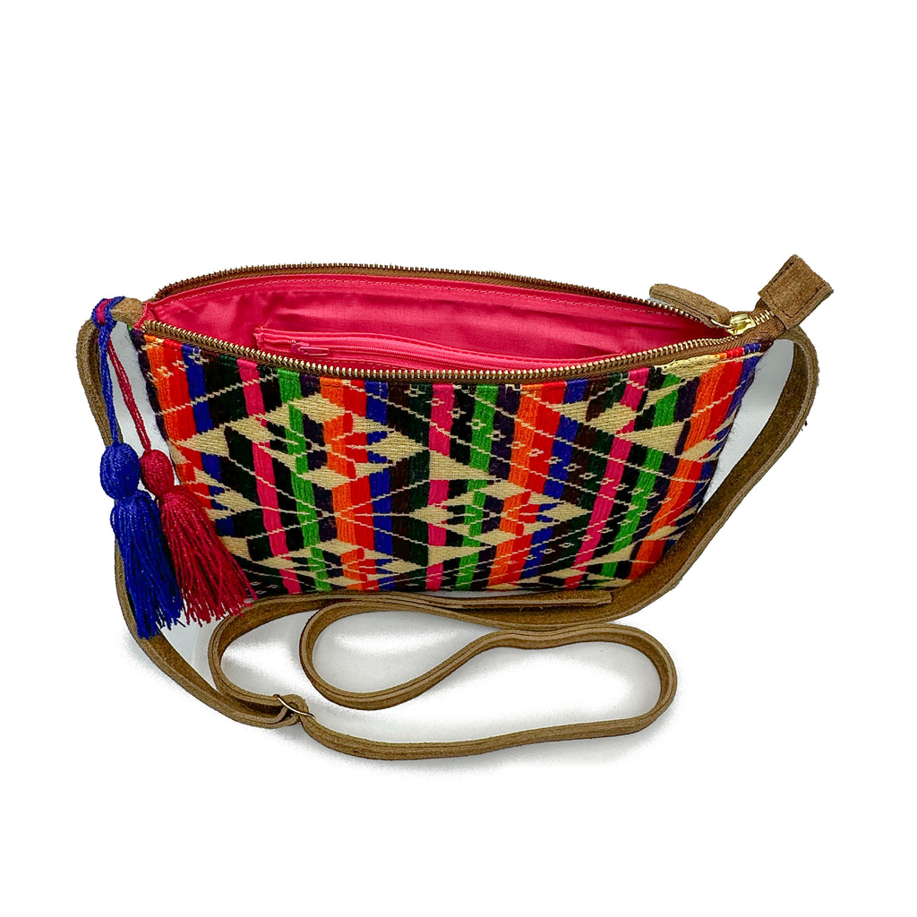 Crossbody Bordado a Mano "Vicenta" – Multicolor – Raízal