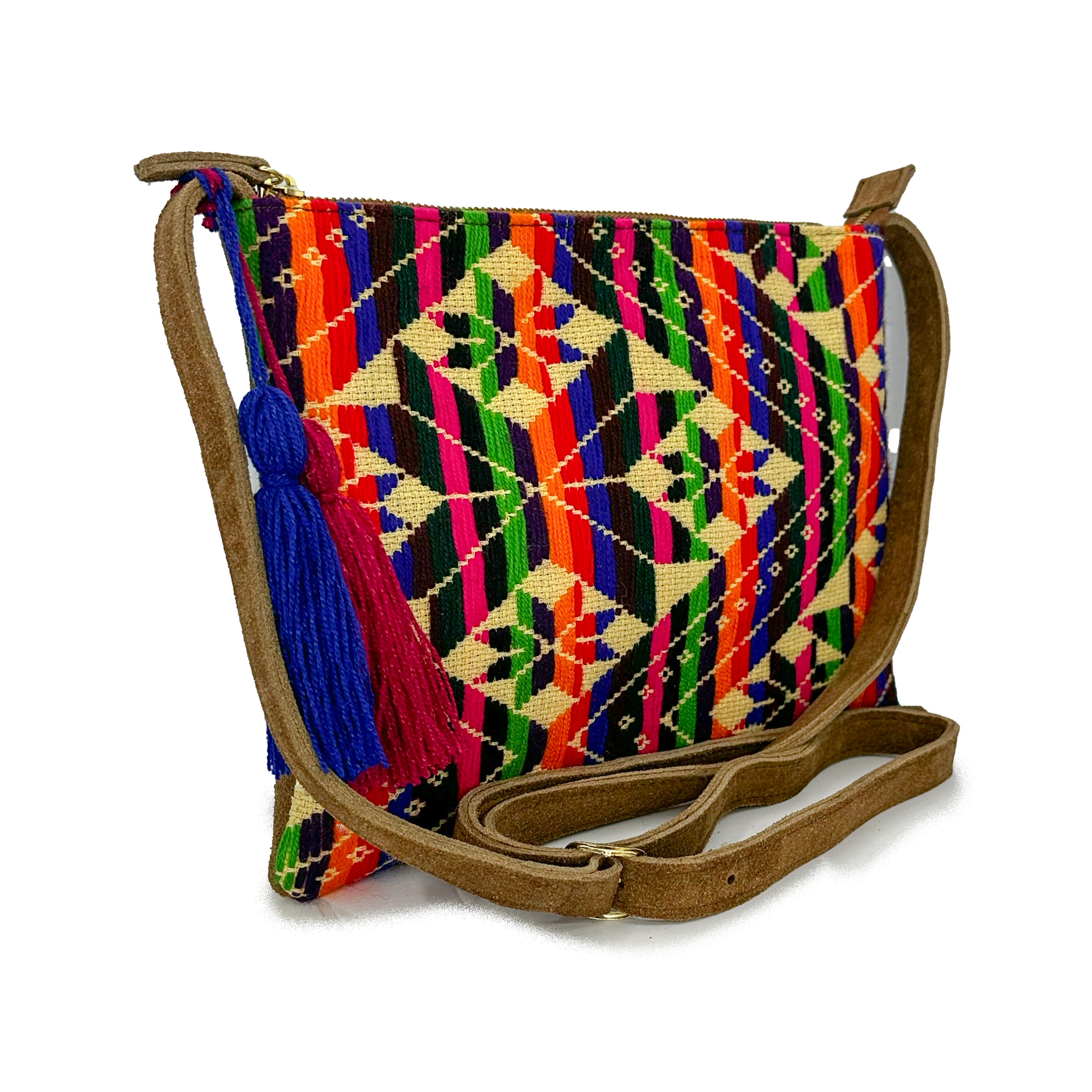 Crossbody Bordado a Mano "Vicenta" – Multicolor – Raízal