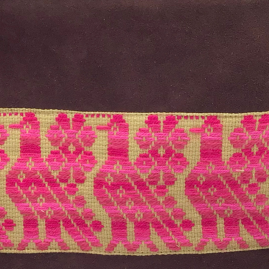 Crossbody Bordado a Mano "Vicenta" – Rosa – Raízal