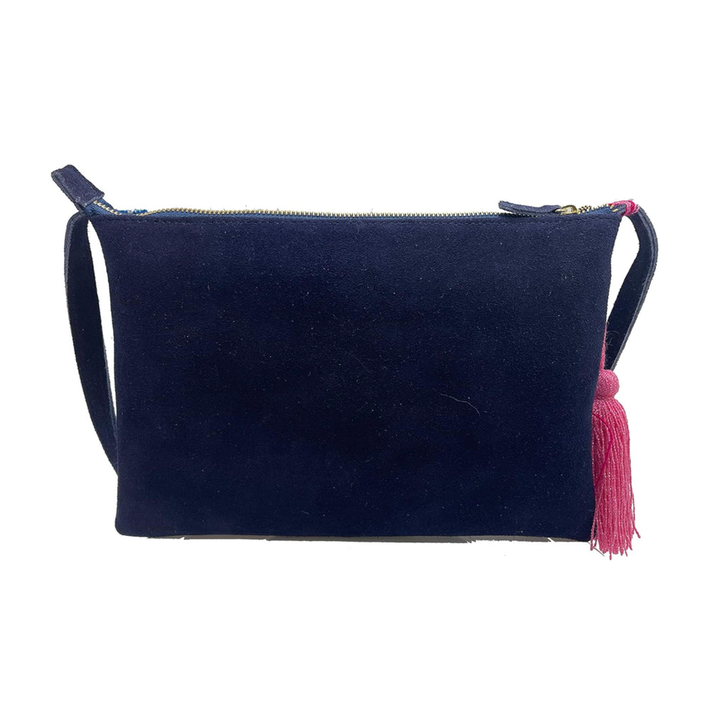 Crossbody Bordado a Mano "Vicenta" – Azul – Raízal