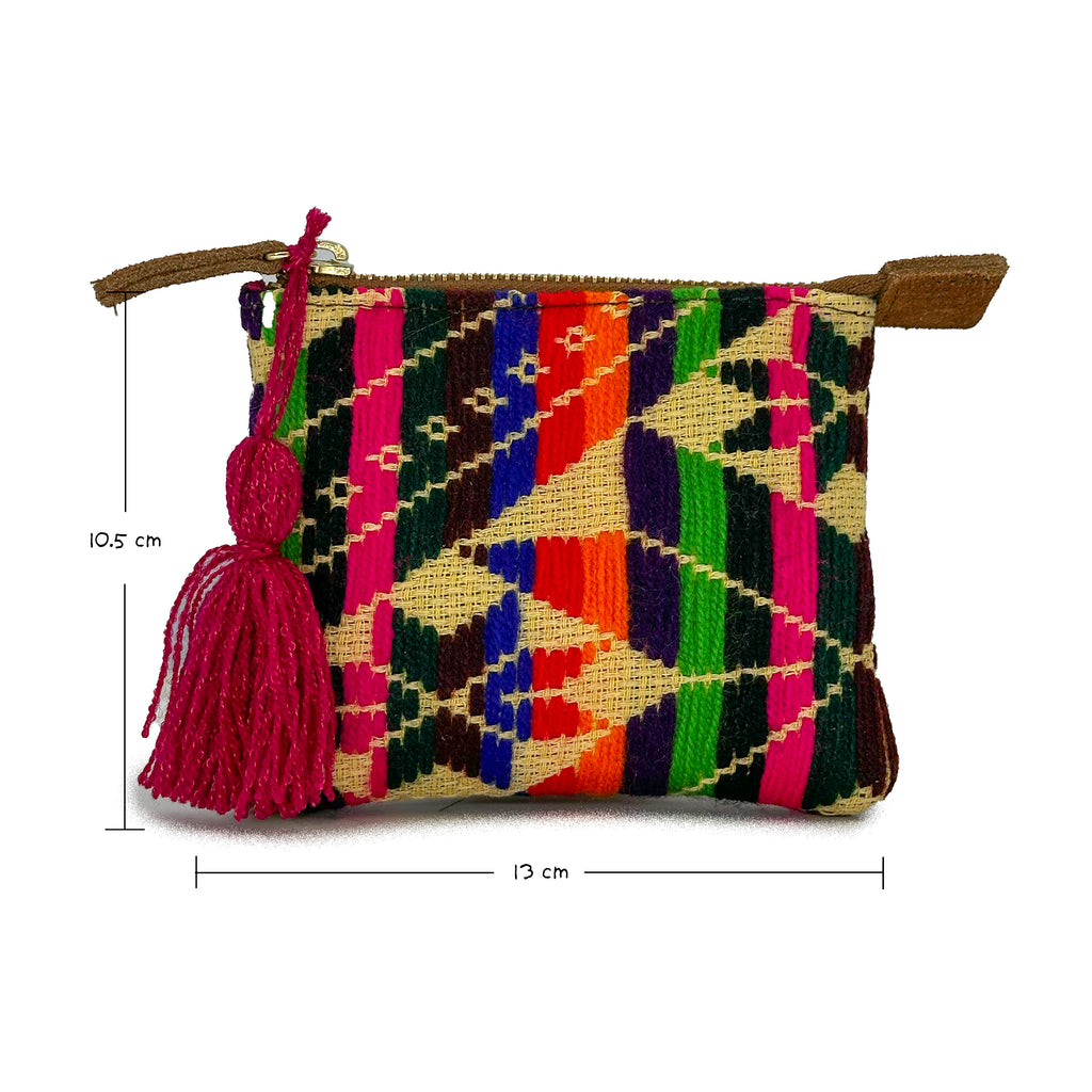 Monedero Bordado a Mano "Elisa" – Multicolor – Raízal