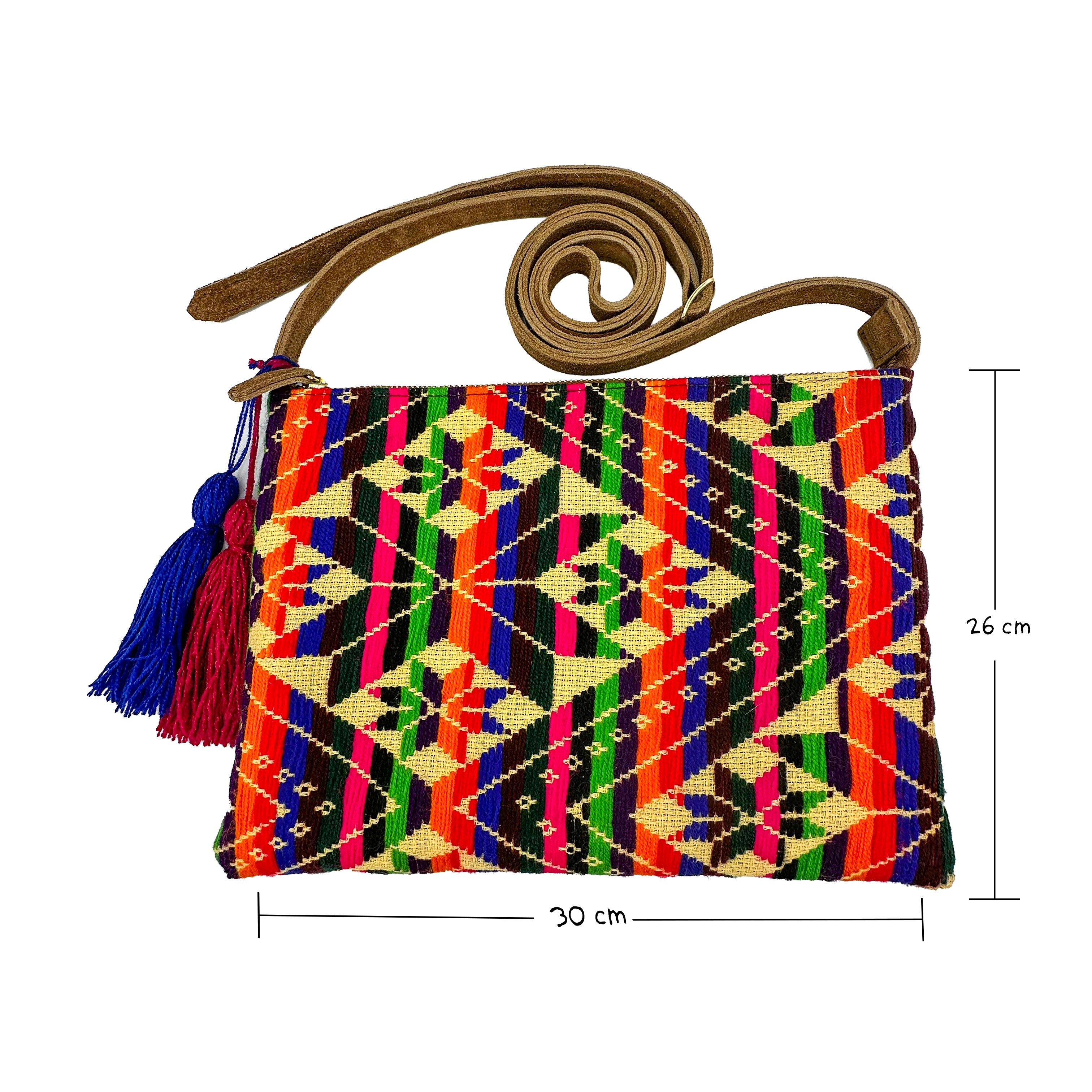 Crossbody Bordado a Mano "Vicenta" – Multicolor – Raízal