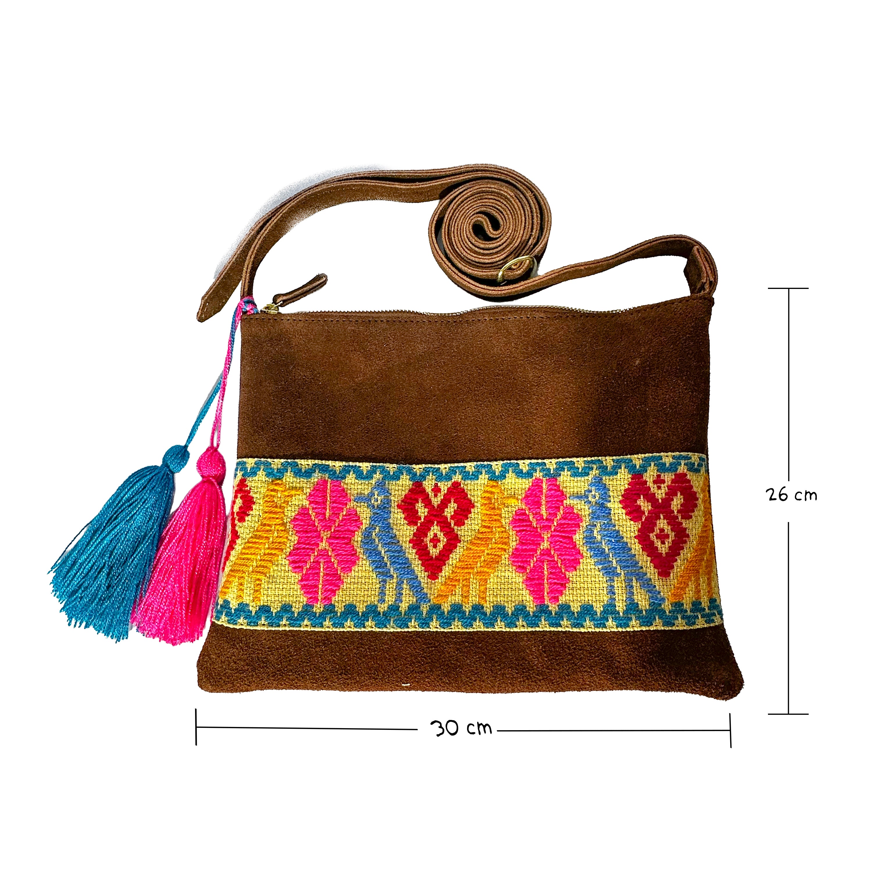 Crossbody Bordado a Mano "Vicenta" – Multicolor – Raízal