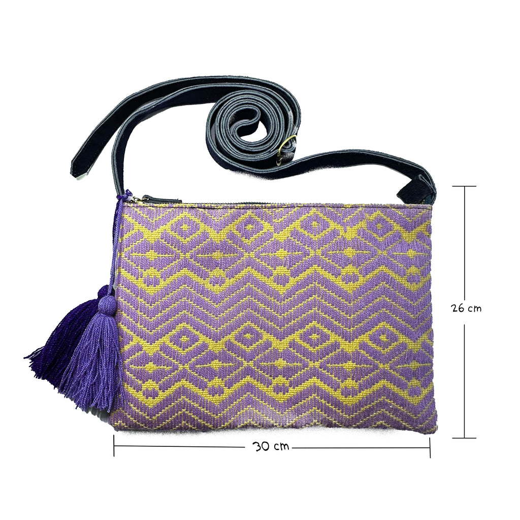 Crossbody Bordado a Mano "Vicenta" – Lila – Raízal