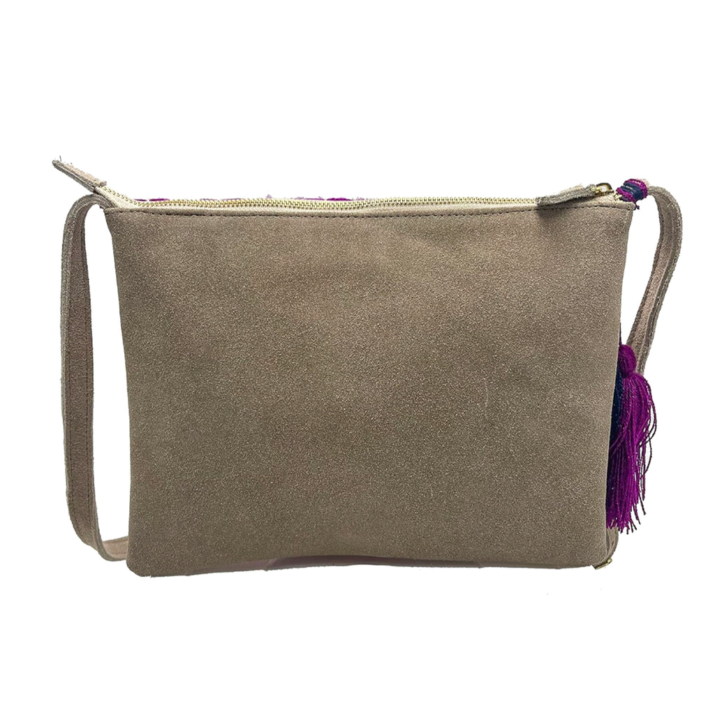 Crossbody Bordado a Mano "Vicenta" – Morado – Raízal