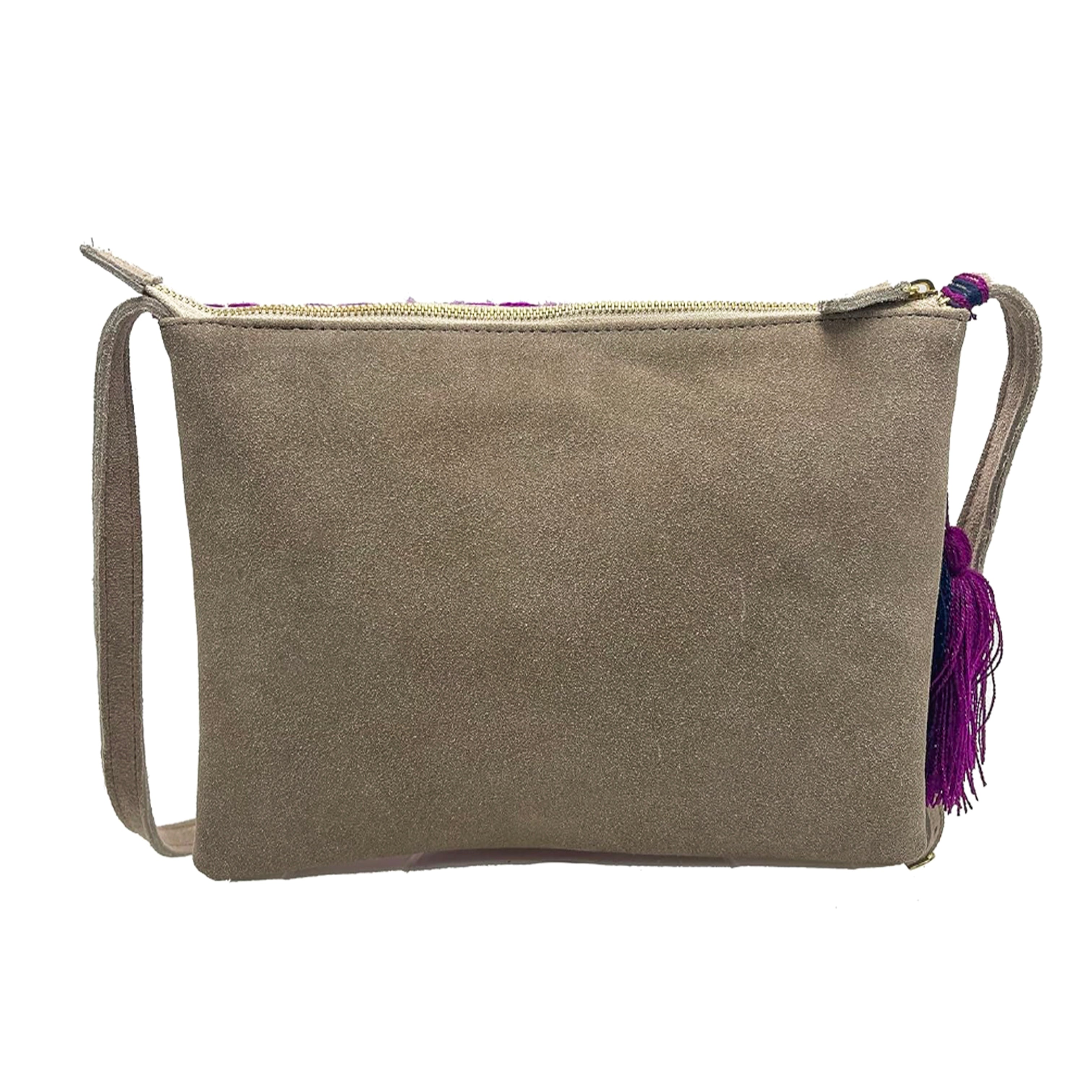 Crossbody Bordado a Mano "Vicenta" – Morado – Raízal