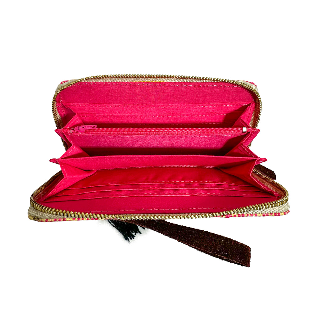 Cartera Bordado a mano "Magdalena" – Rosa – Raízal