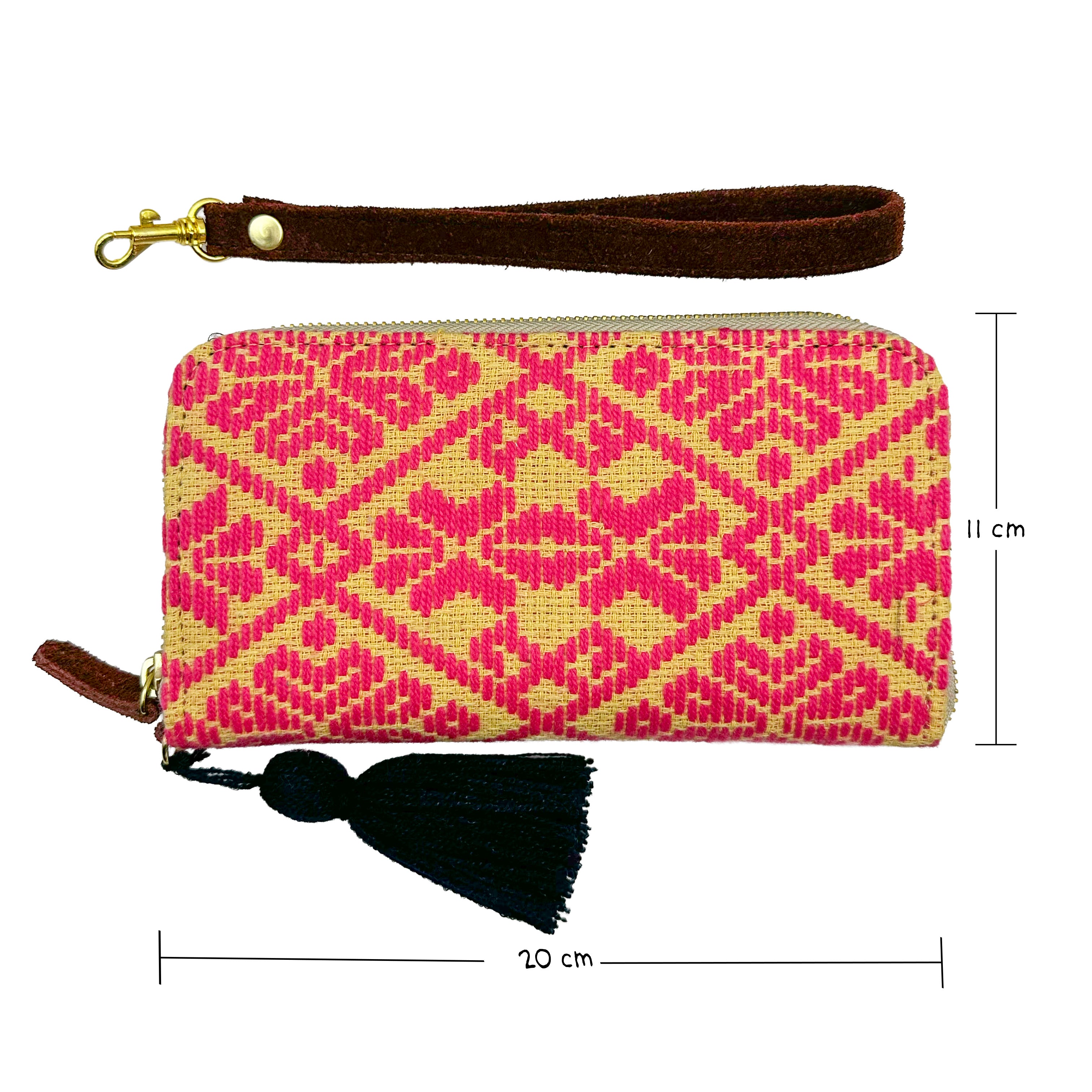Cartera Bordado a mano "Magdalena" – Rosa – Raízal