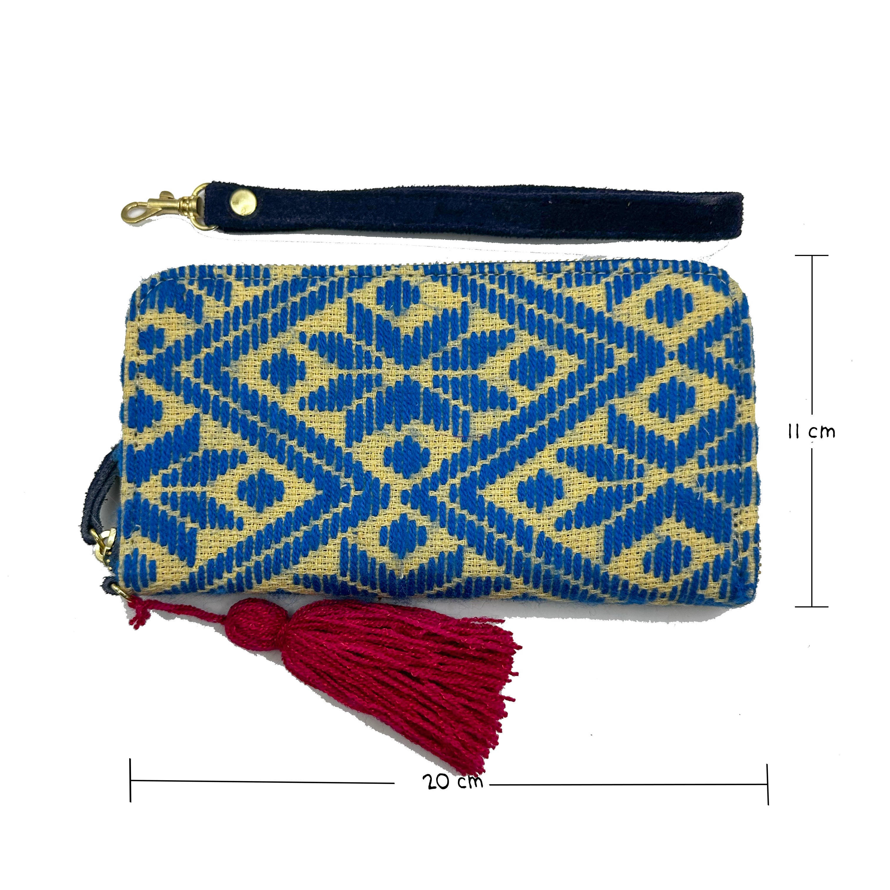 Cartera Bordado a mano "Magdalena" – Azul – Raízal