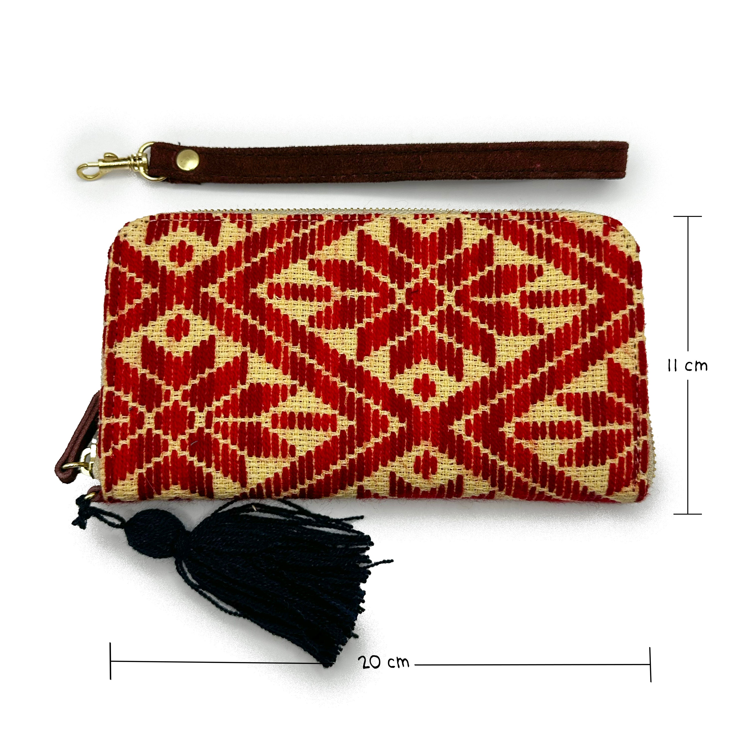 Cartera Bordado a mano "Magdalena" – Rojo – Raízal