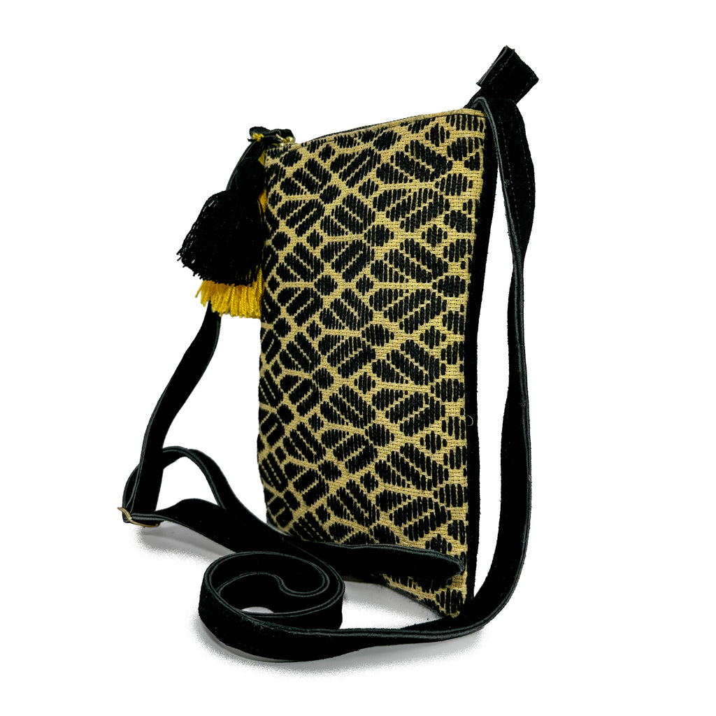 Crossbody Bordado a Mano "Angélica" – Negro – Raízal