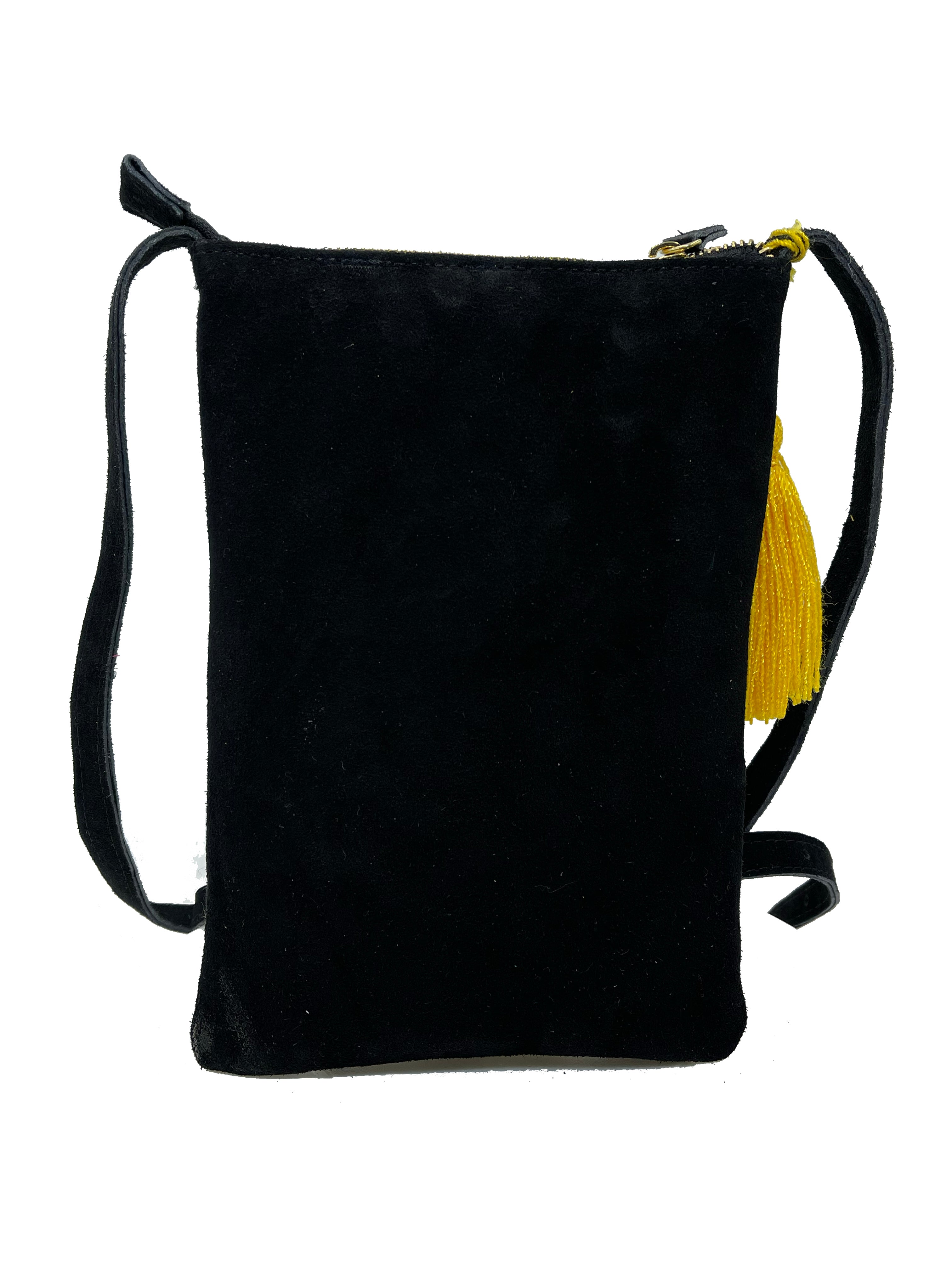 Crossbody Bordado a Mano "Angélica" – Negro – Raízal