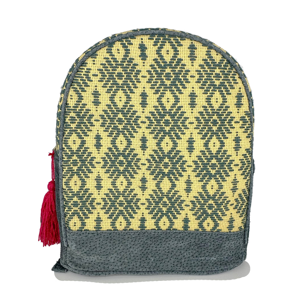 Mochila Bordado a mano "Luisa" – Gris – Raízal