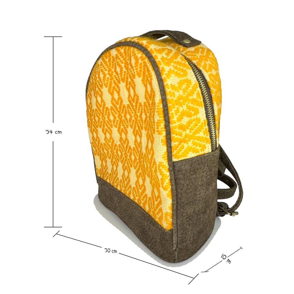 Mochila Bordado a mano "Luisa" – Amarillo – Raízal