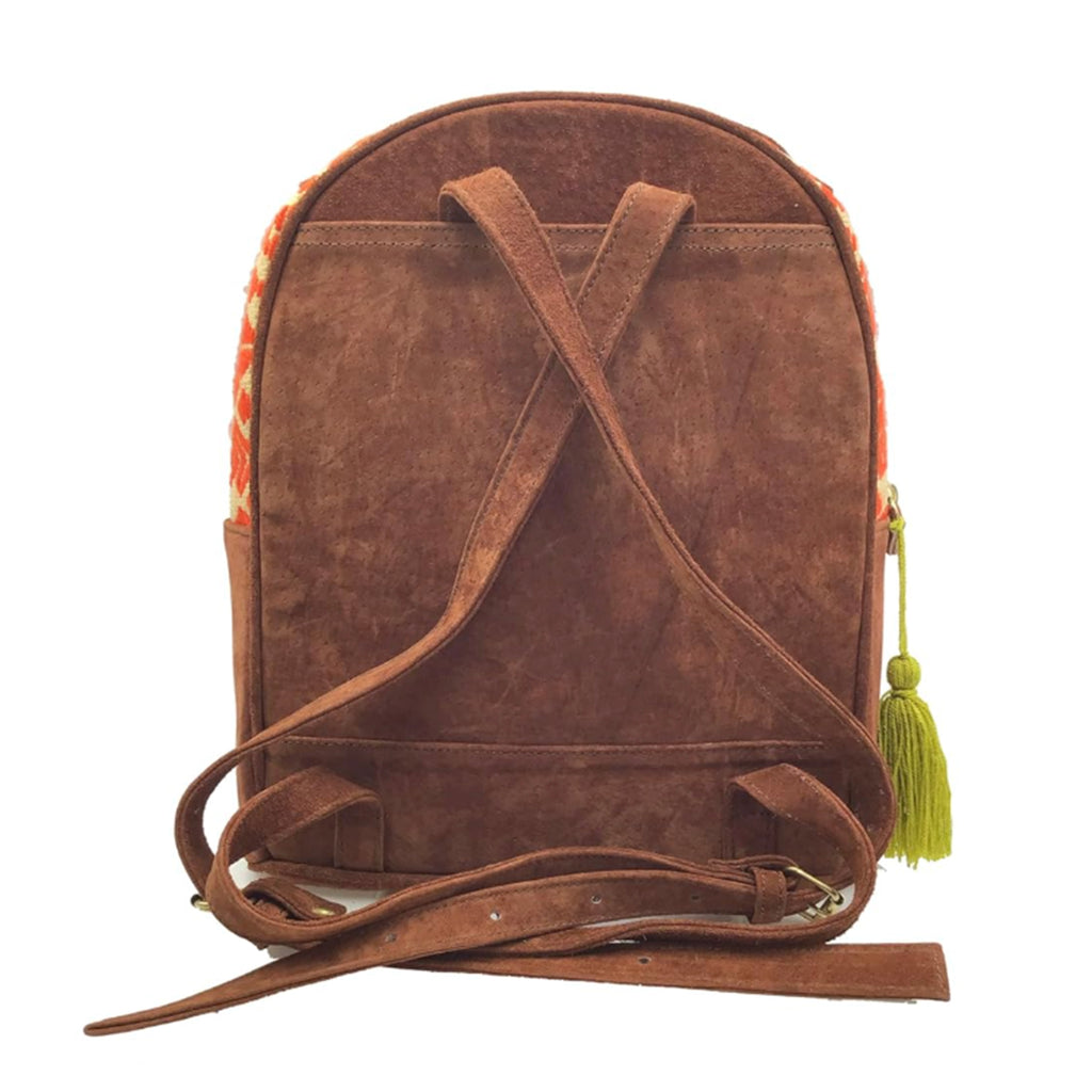 Mochila Bordado a mano "Luisa" – Naranja – Raízal