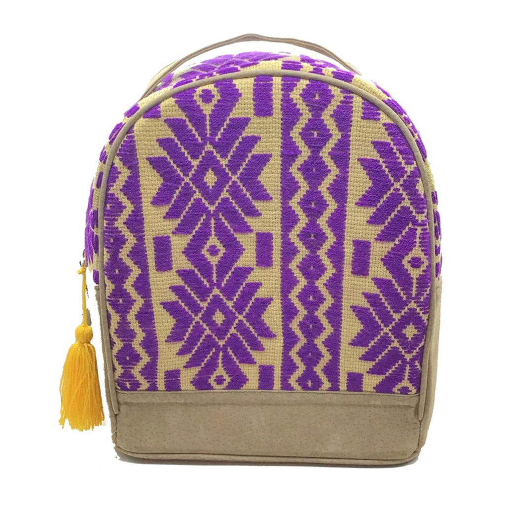 Mochila Bordado a mano "Luisa" – Morado – Raízal
