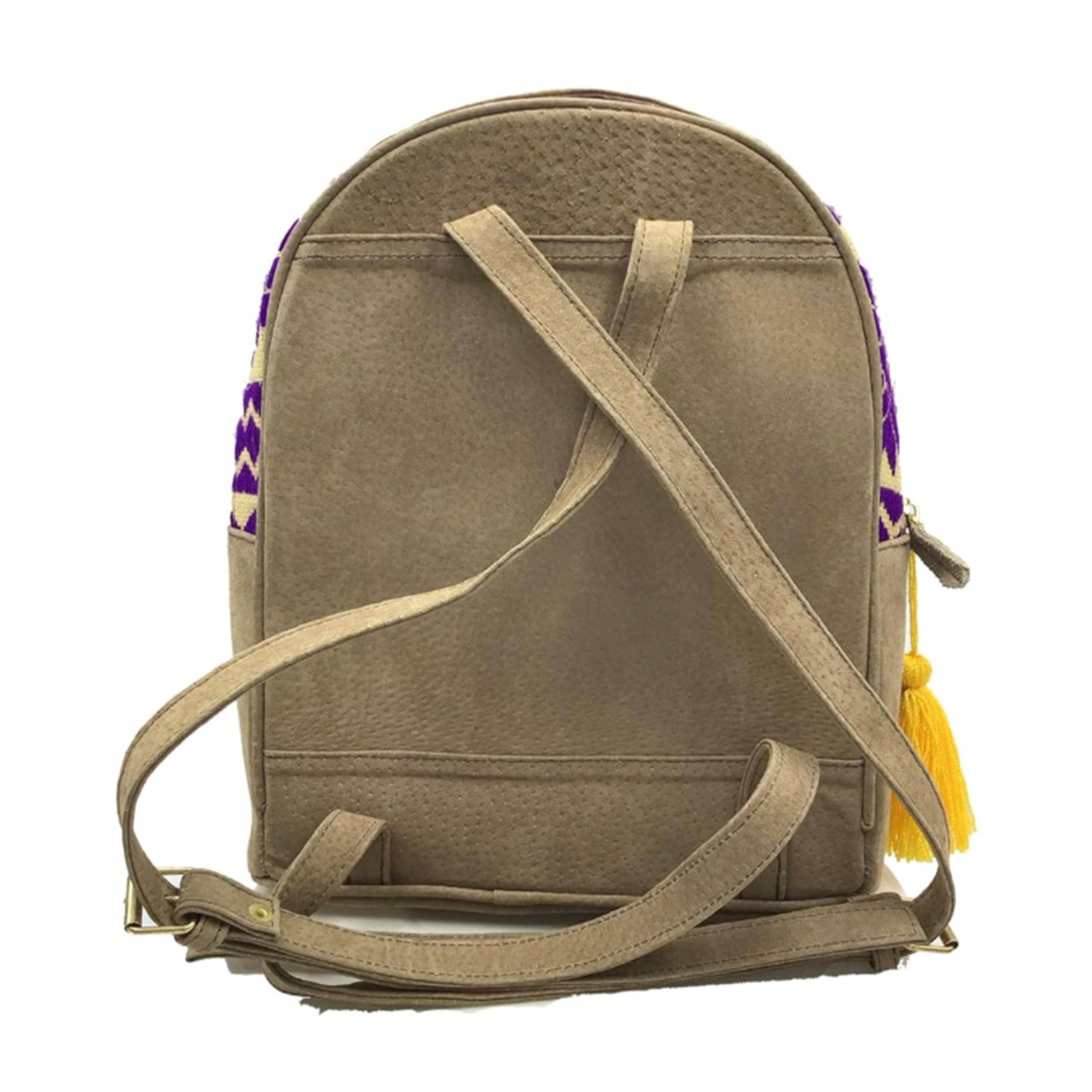 Mochila Bordado a mano "Luisa" – Morado – Raízal