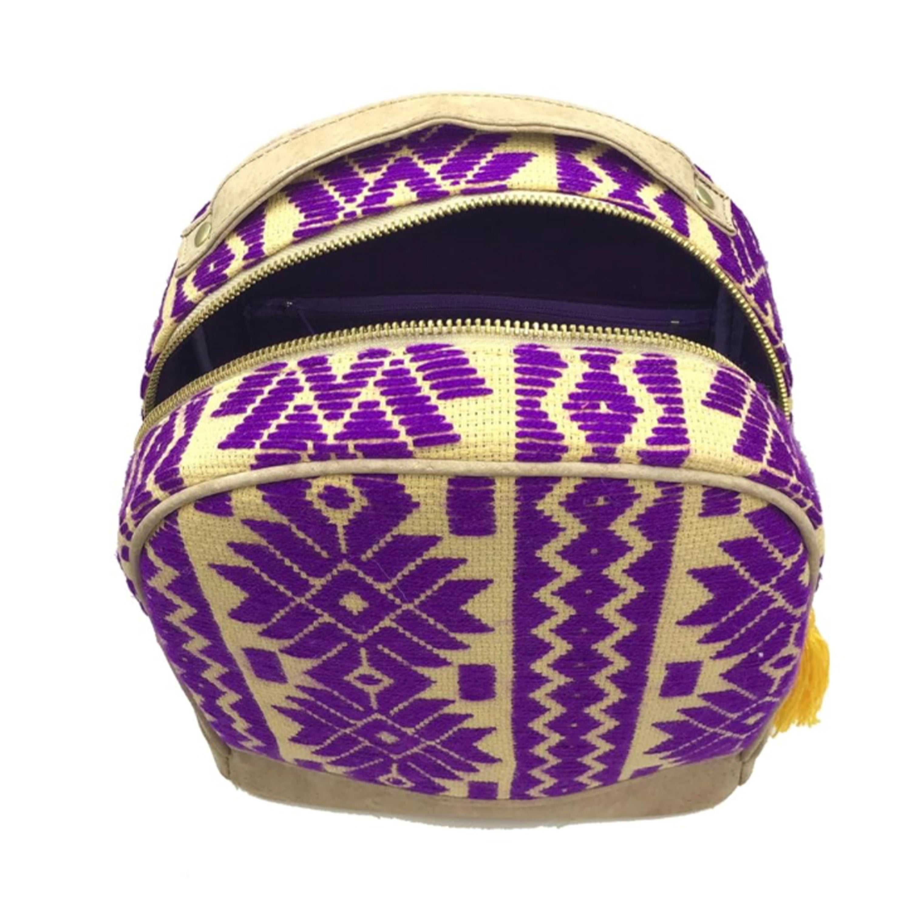 Mochila Bordado a mano "Luisa" – Morado – Raízal
