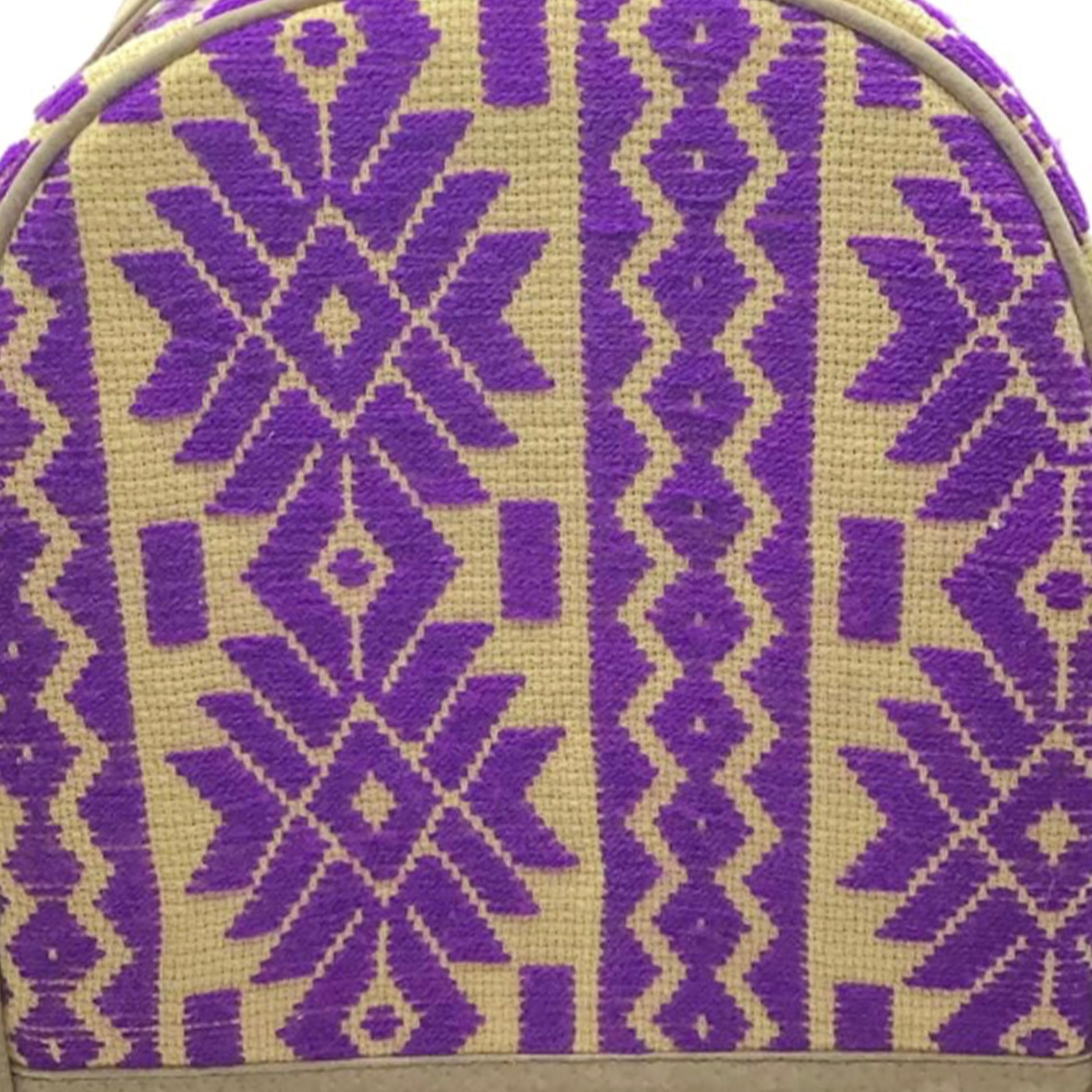 Mochila Bordado a mano "Luisa" – Morado – Raízal