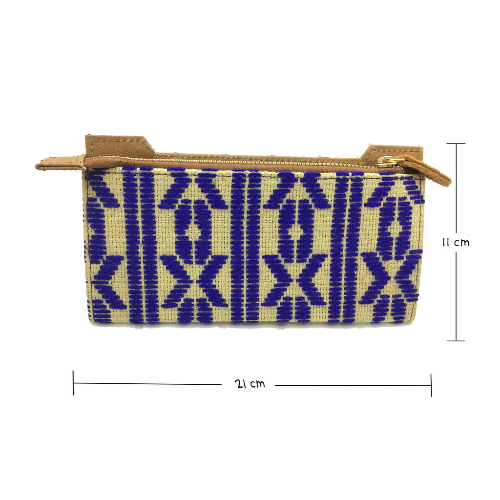 Cartera Bordado a mano "Ofelia" – Azul – Raízal
