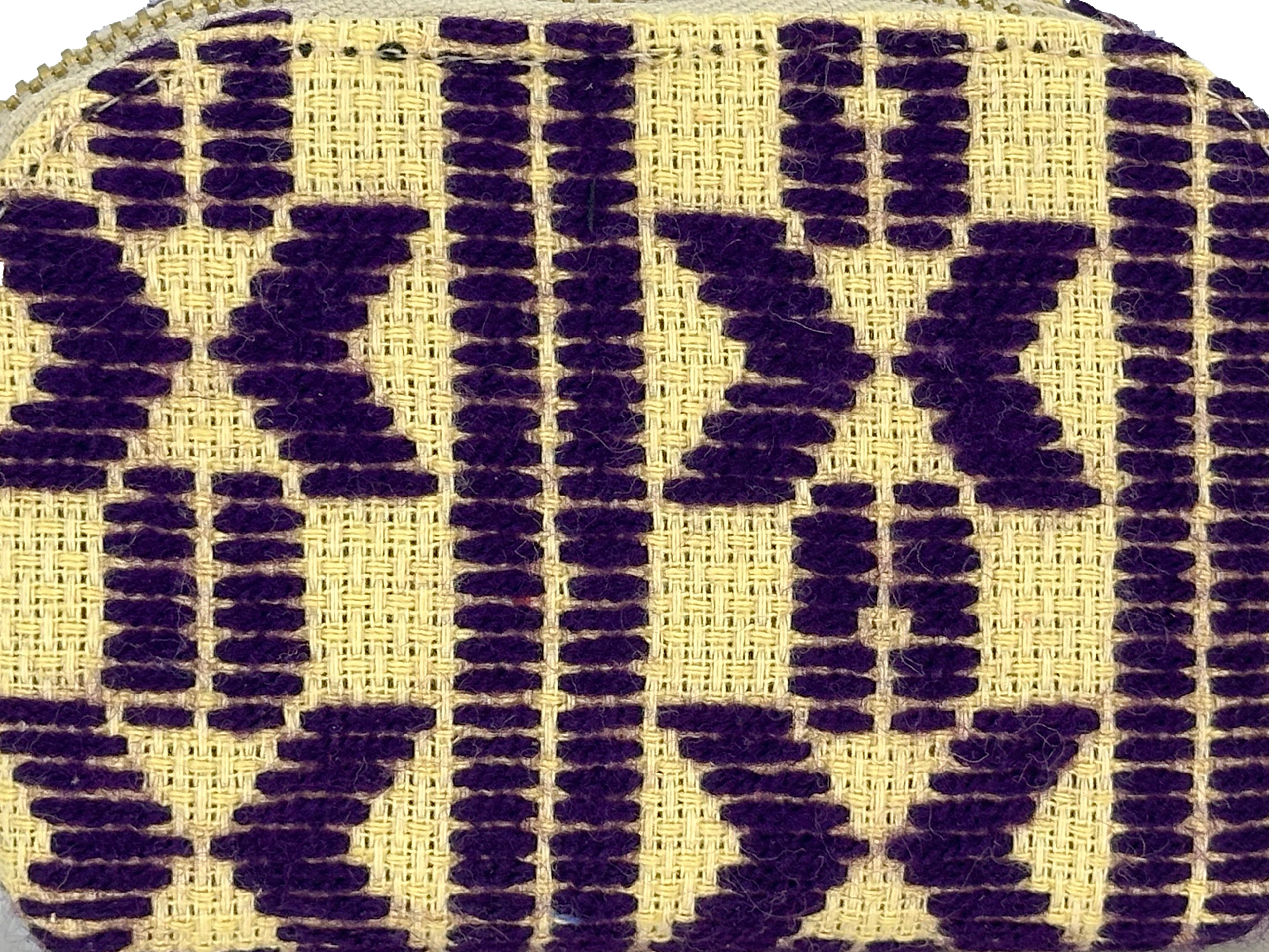 Monedero Bordado a Mano "Ernestina" – Morado – Raízal