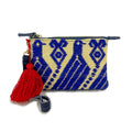 Muñequera Bordado a Mano "Rosario" – Azul – Raízal