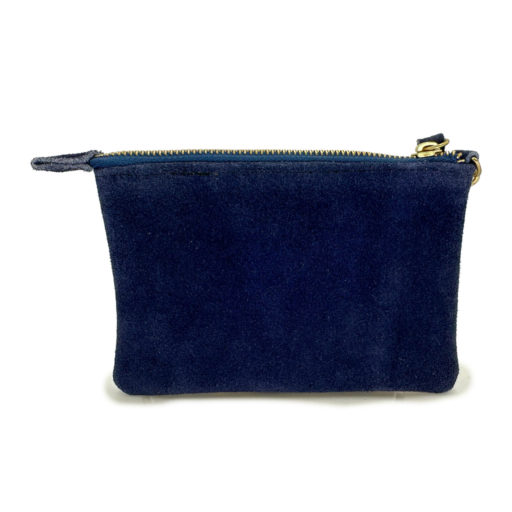 Muñequera Bordado a Mano "Rosario" – Azul – Raízal