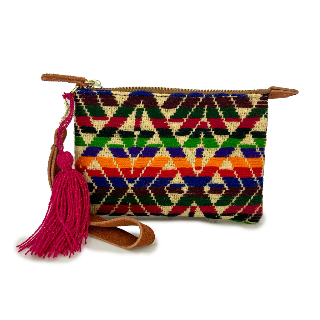 Muñequera Bordado a Mano "Rosario" – Multicolor – Raízal
