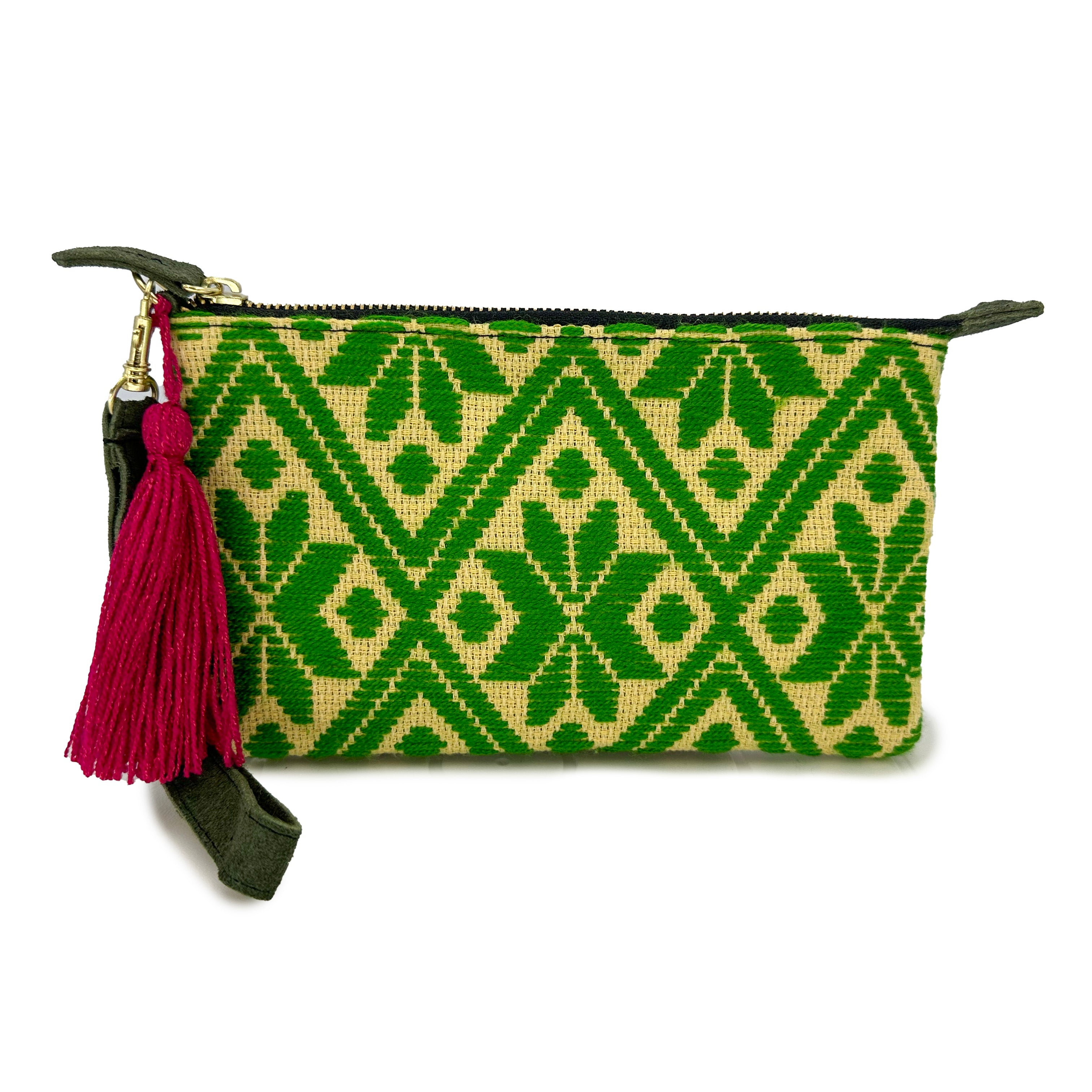 Muñequera Bordado a Mano "Erika" – Verde – Raízal