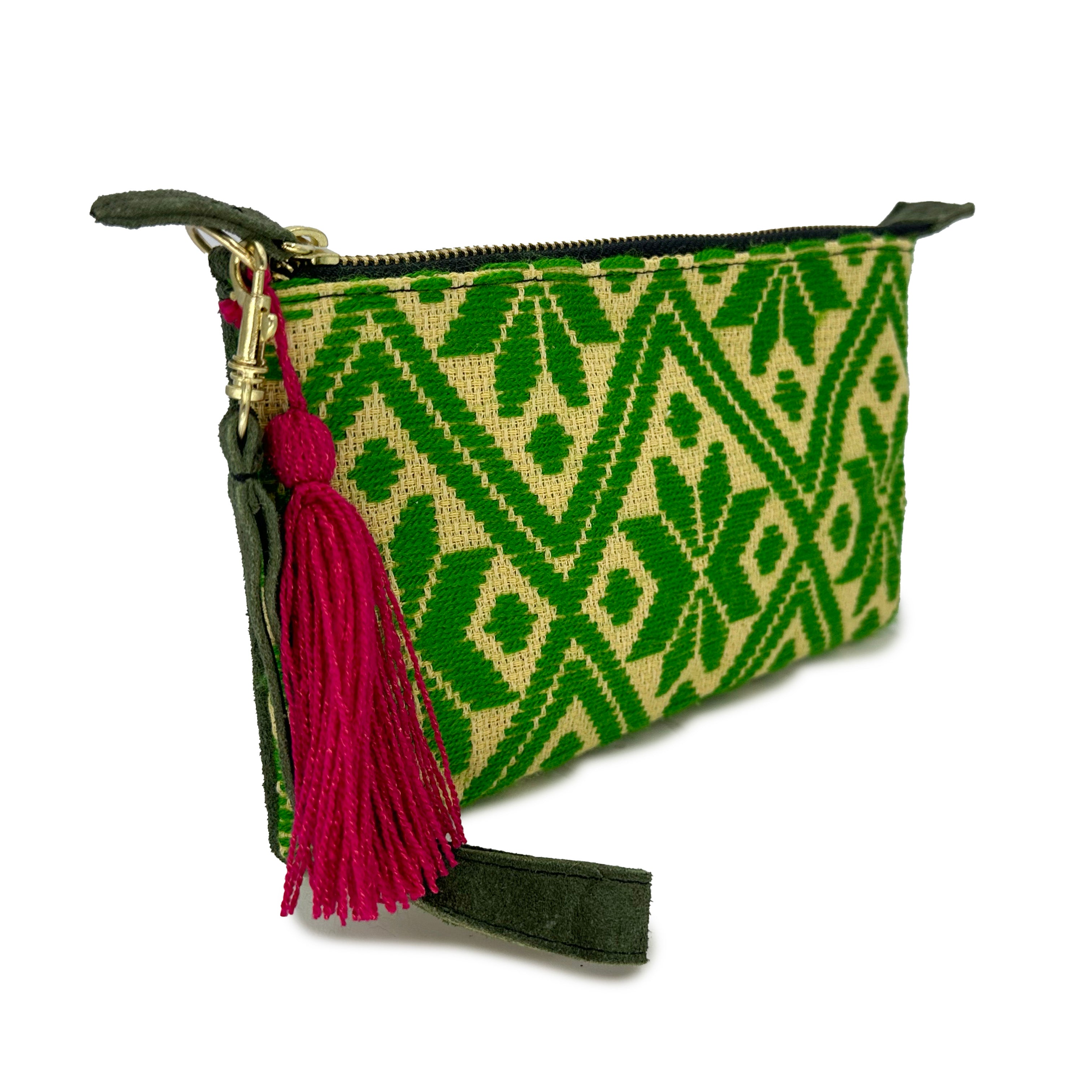 Muñequera Bordado a Mano "Erika" – Verde – Raízal