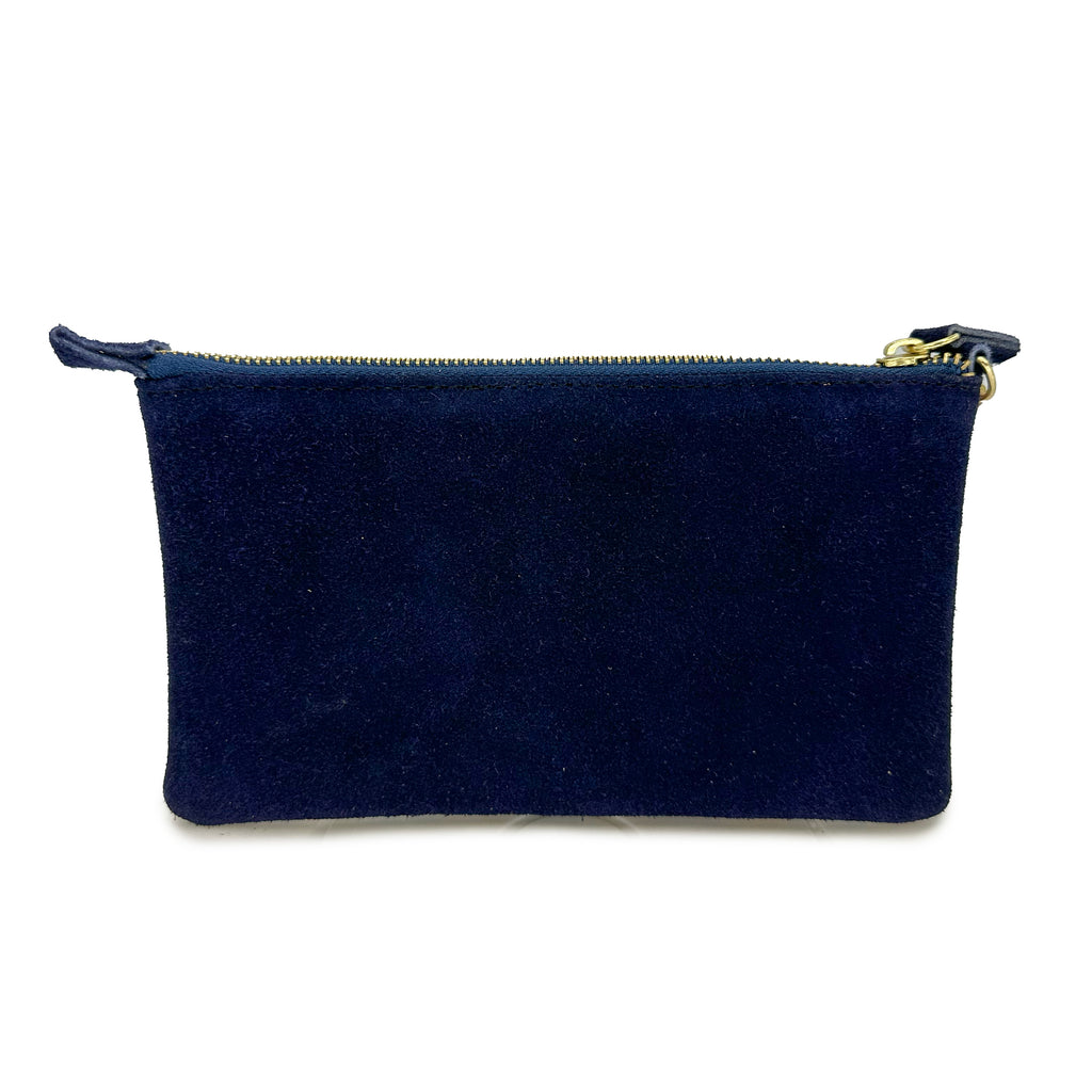 Muñequera Bordado a Mano "Erika" – Azul – Raízal