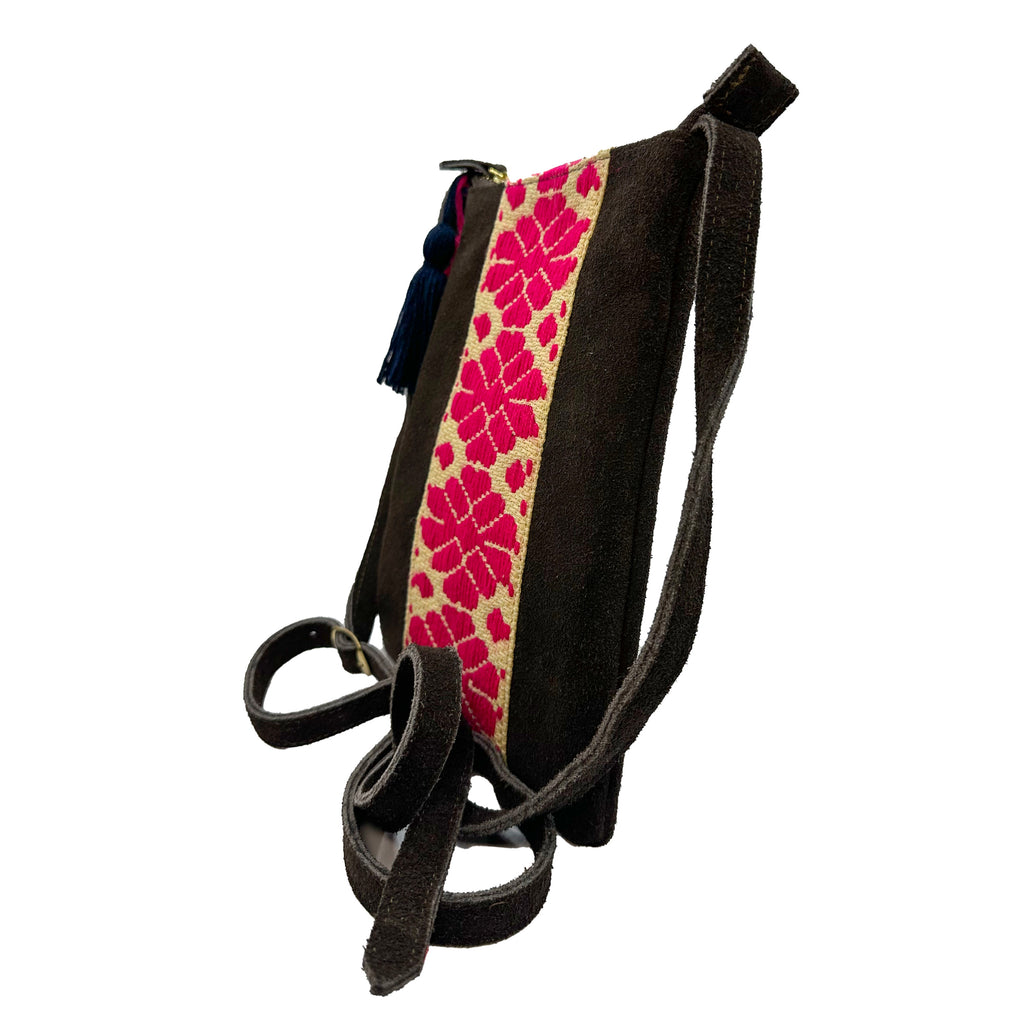 Crossbody Bordado a Mano "Angélica" – Rosa – Raízal