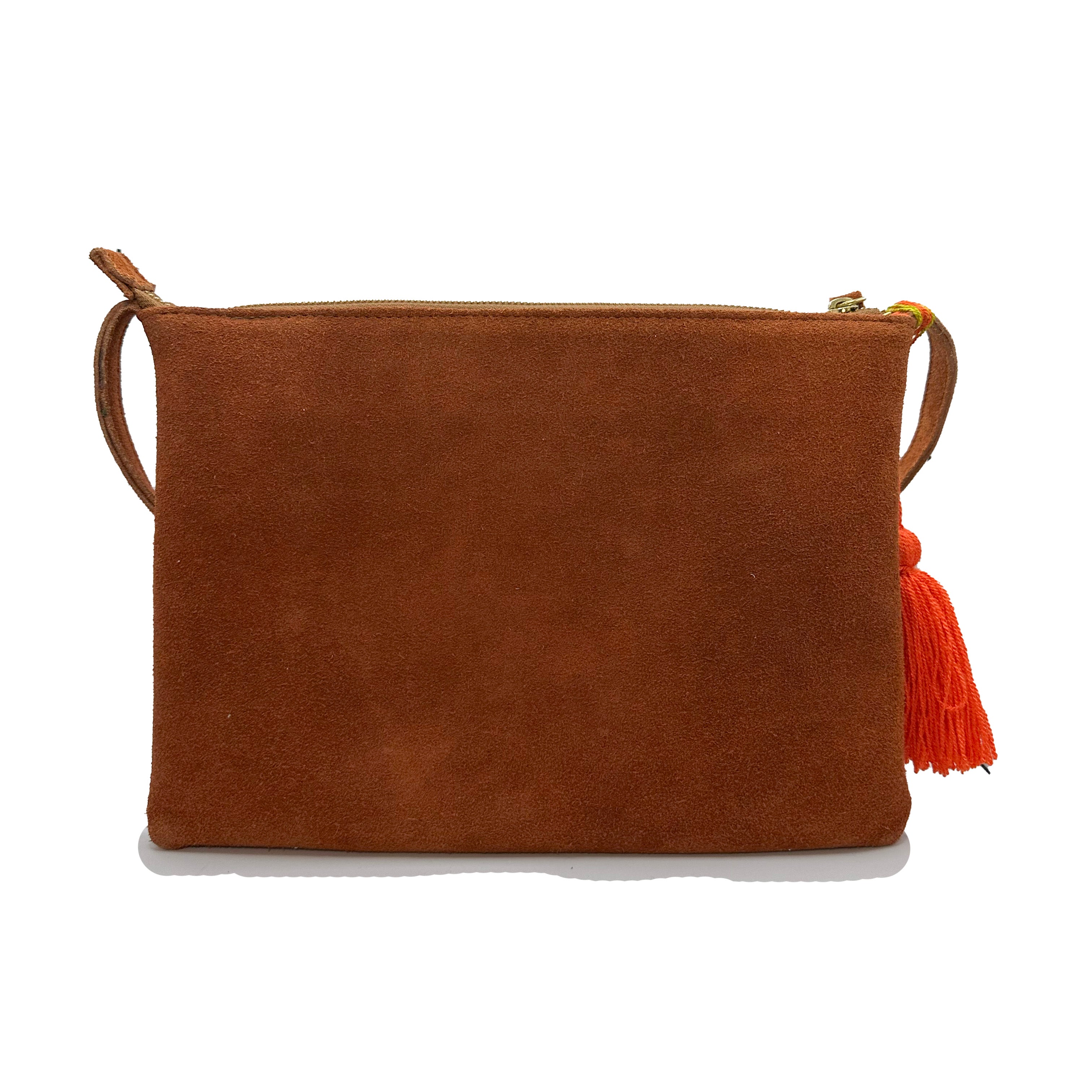 Crossbody Bordado a Mano "Vicenta" – Naranja – Raízal