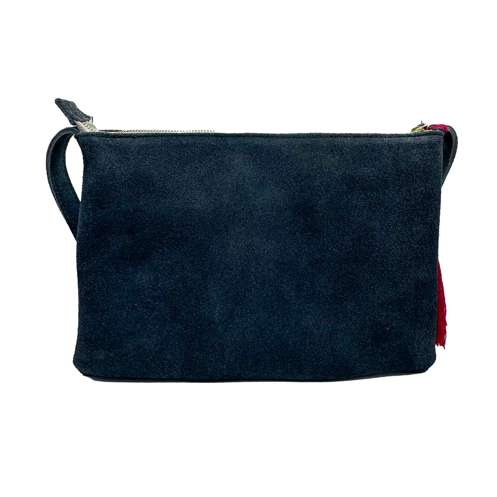 Crossbody Bordado a Mano "Vicenta" – Gris – Raízal