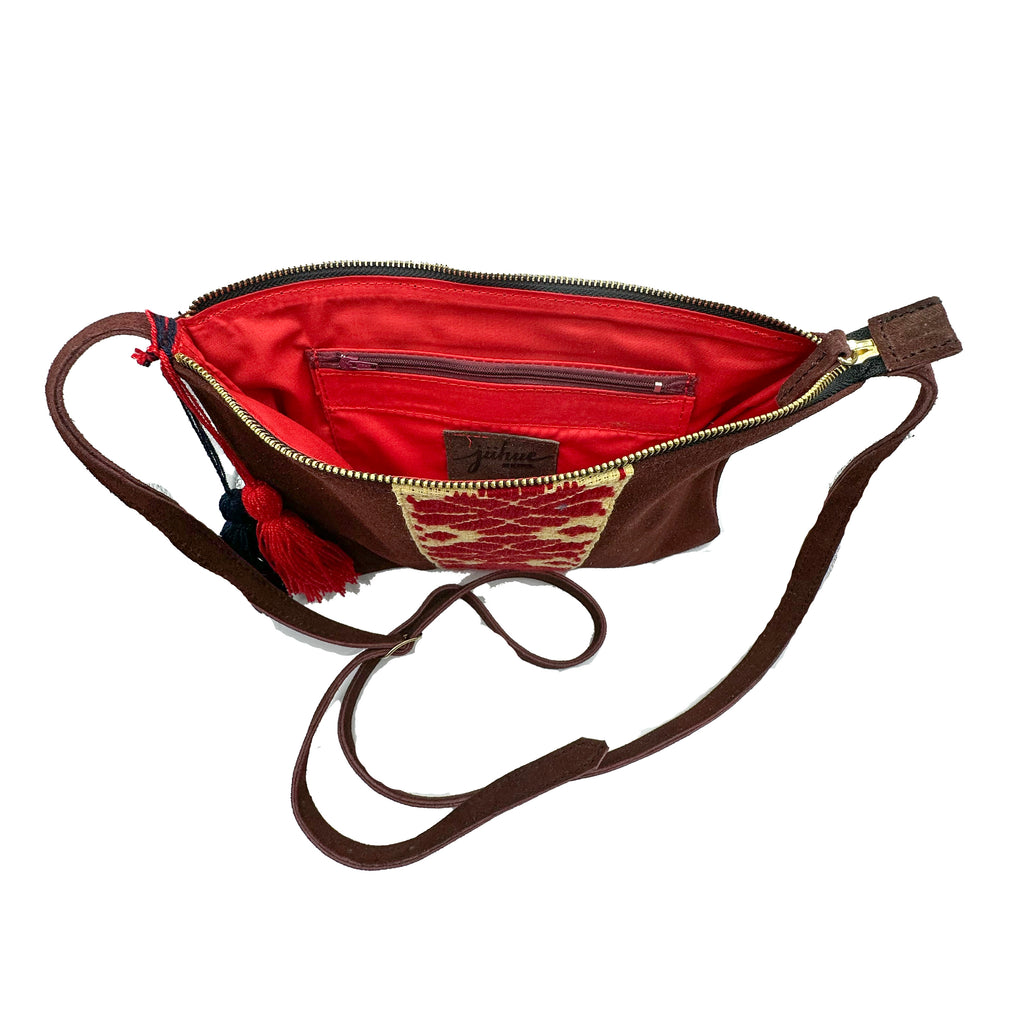 Crossbody Bordado a Mano "Vicenta" – Rojo – Raízal