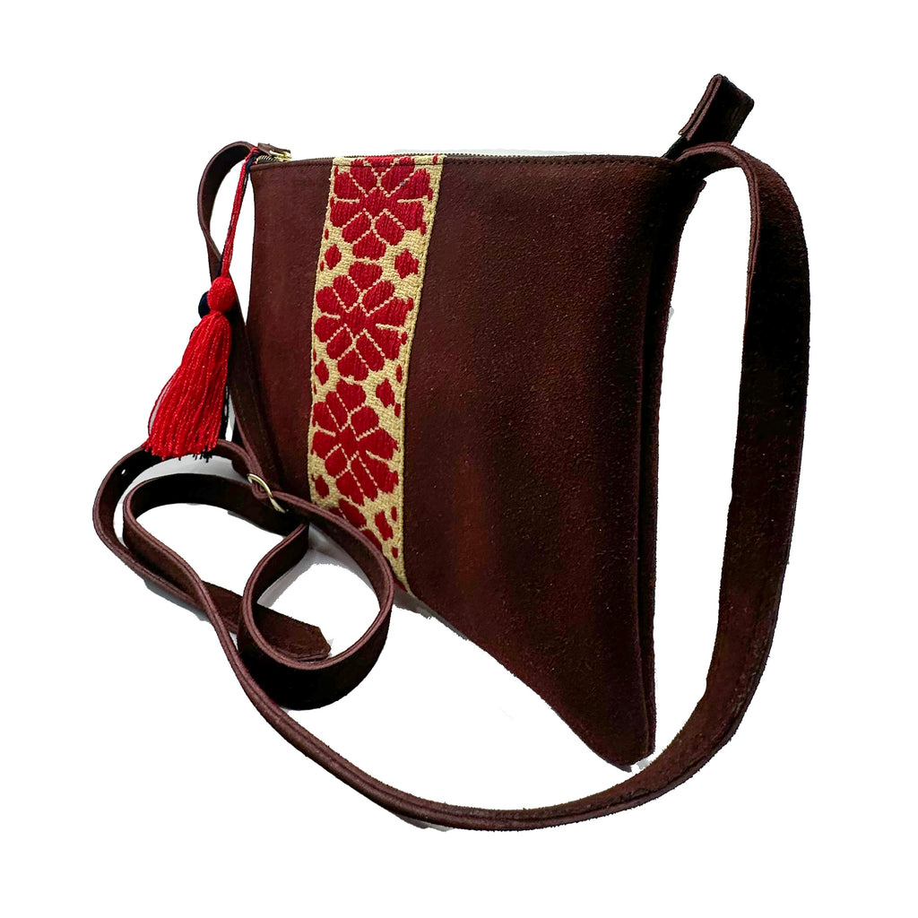 Crossbody Bordado a Mano "Vicenta" – Rojo – Raízal