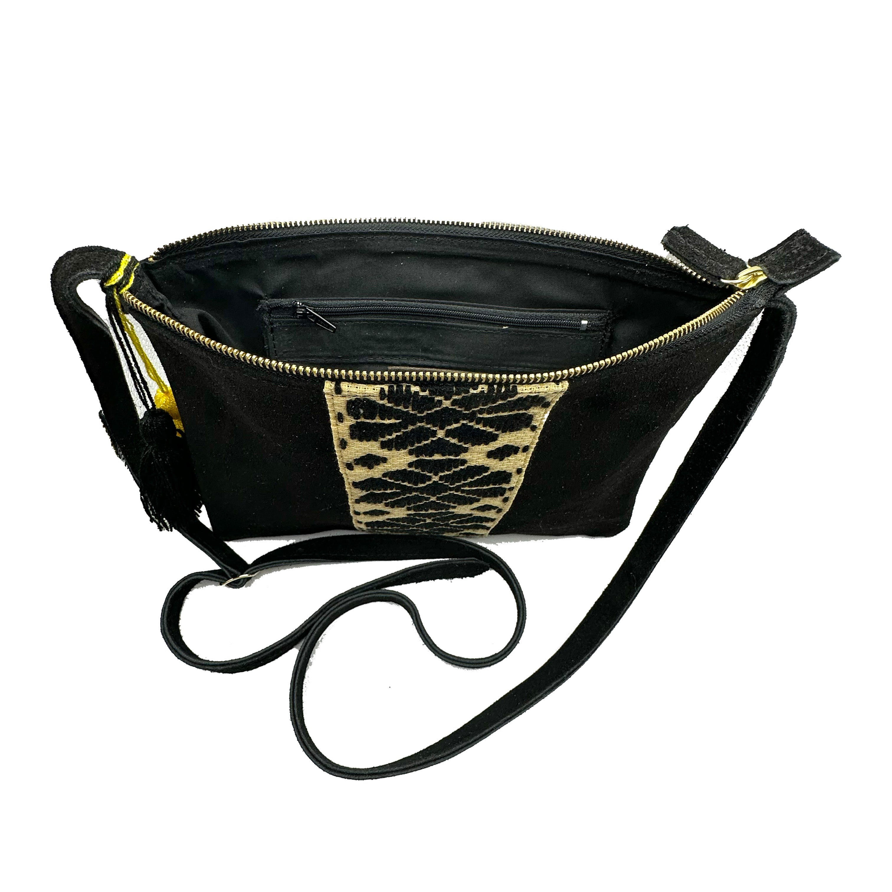Crossbody Bordado a Mano "Vicenta" – Negro – Raízal