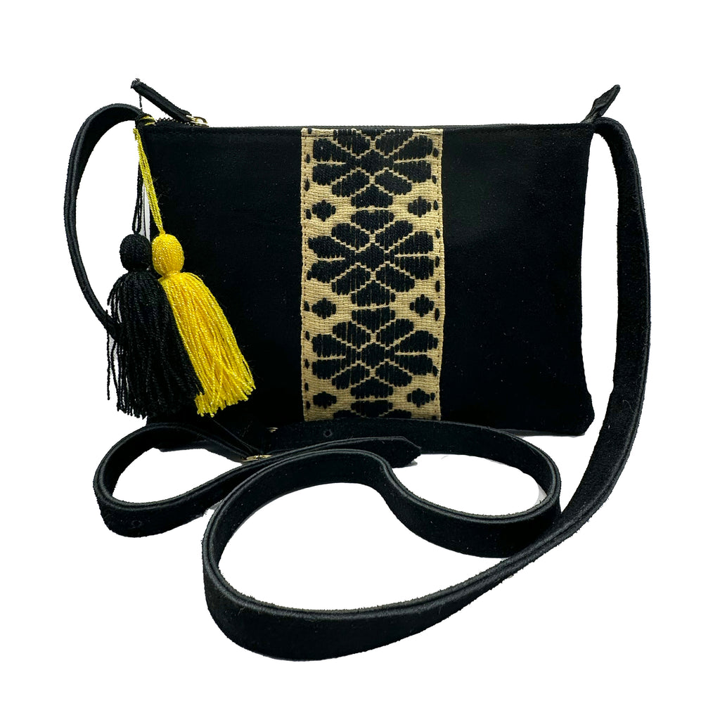 Crossbody Bordado a Mano "Vicenta" – Negro – Raízal