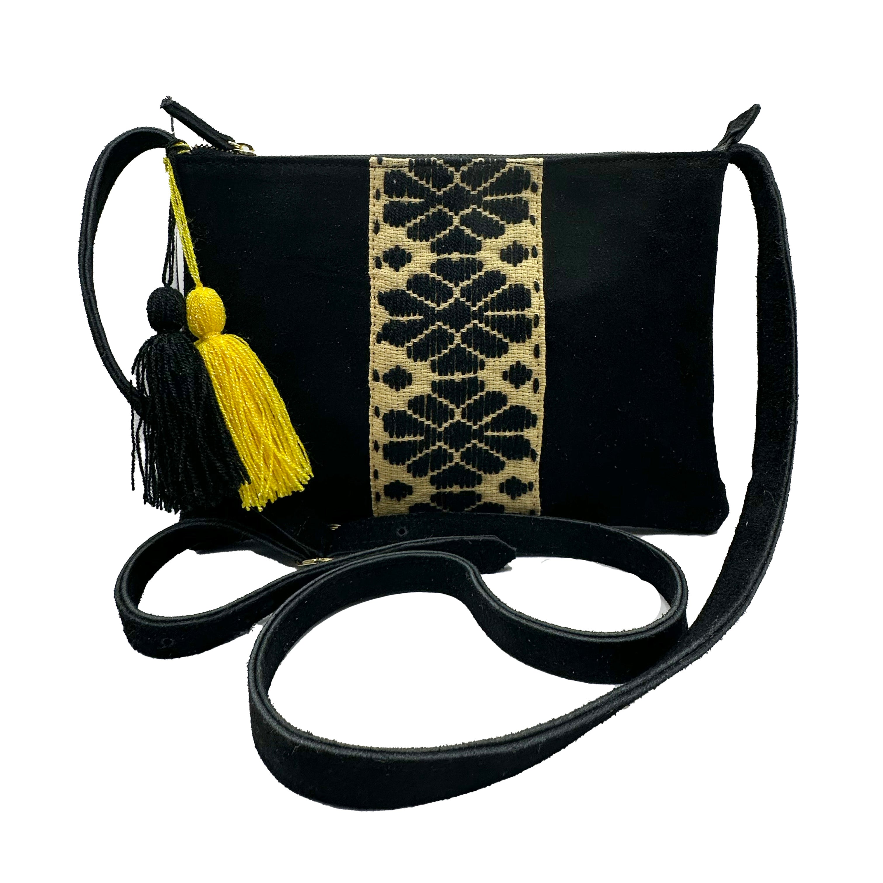 Crossbody Bordado a Mano "Vicenta" – Negro – Raízal