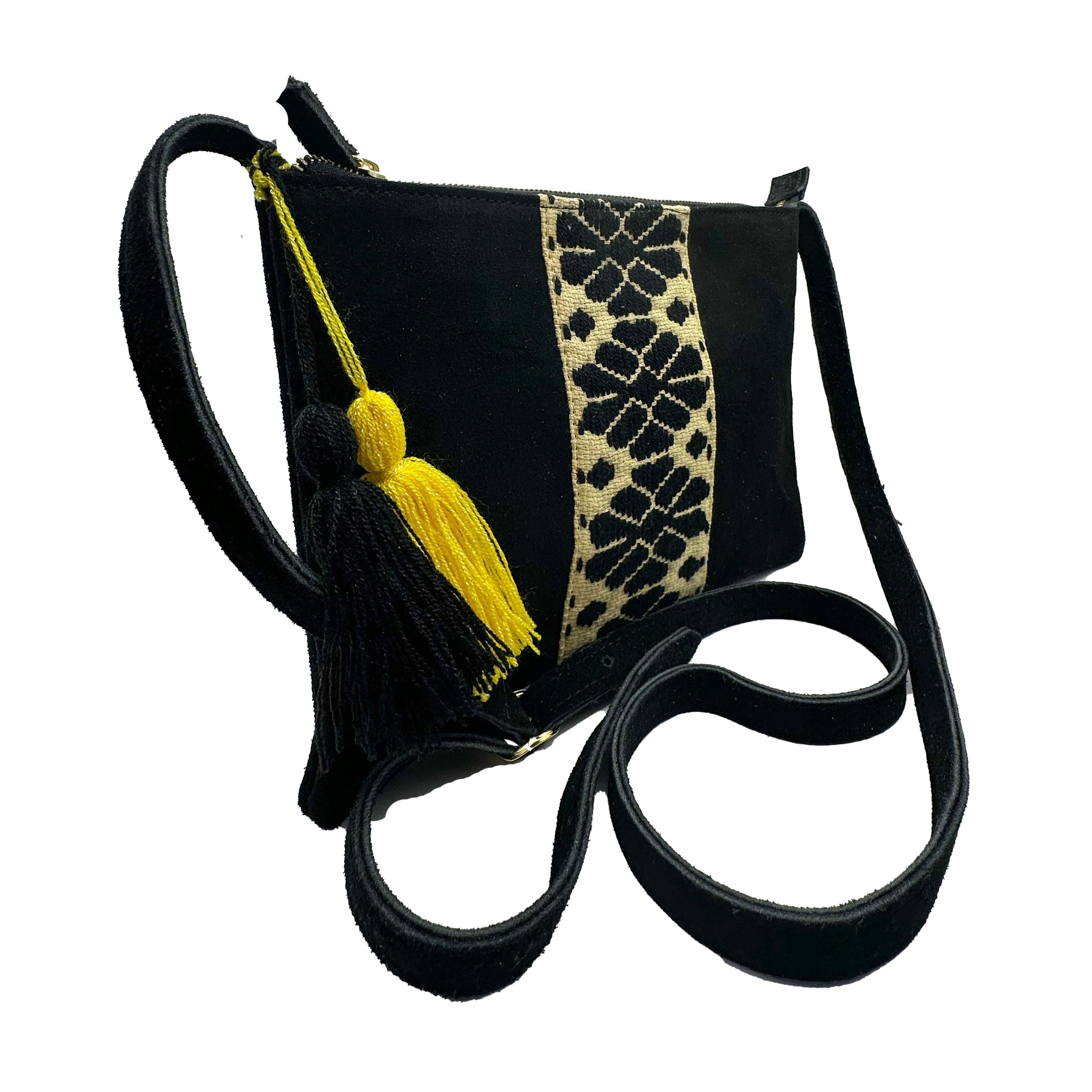 Crossbody Bordado a Mano "Vicenta" – Negro – Raízal