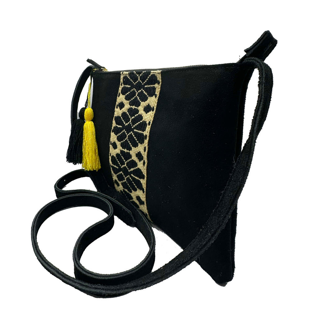 Crossbody Bordado a Mano "Vicenta" – Negro – Raízal