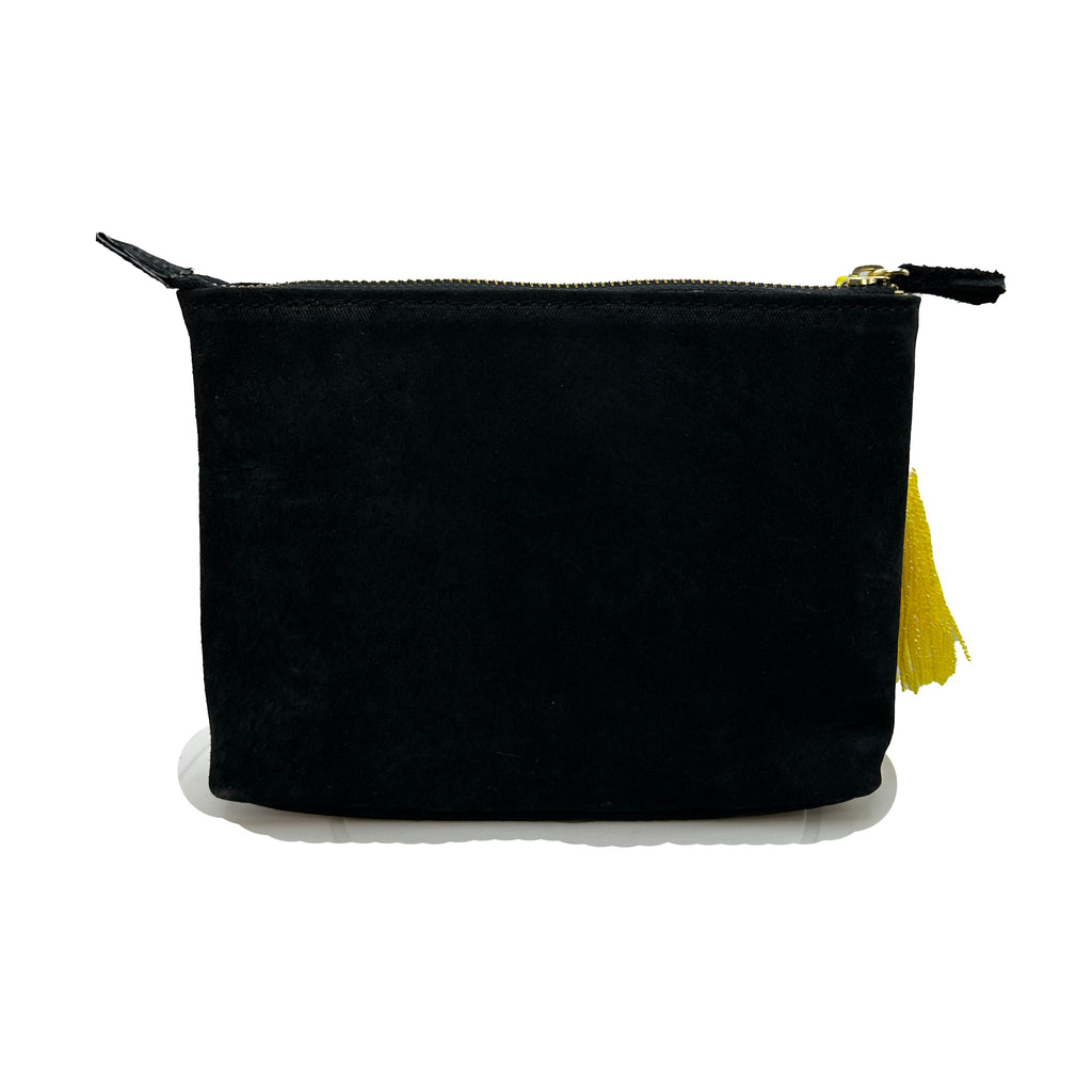 Cosmetiquera Bordado a mano "Cecilia" – Negro – Raízal